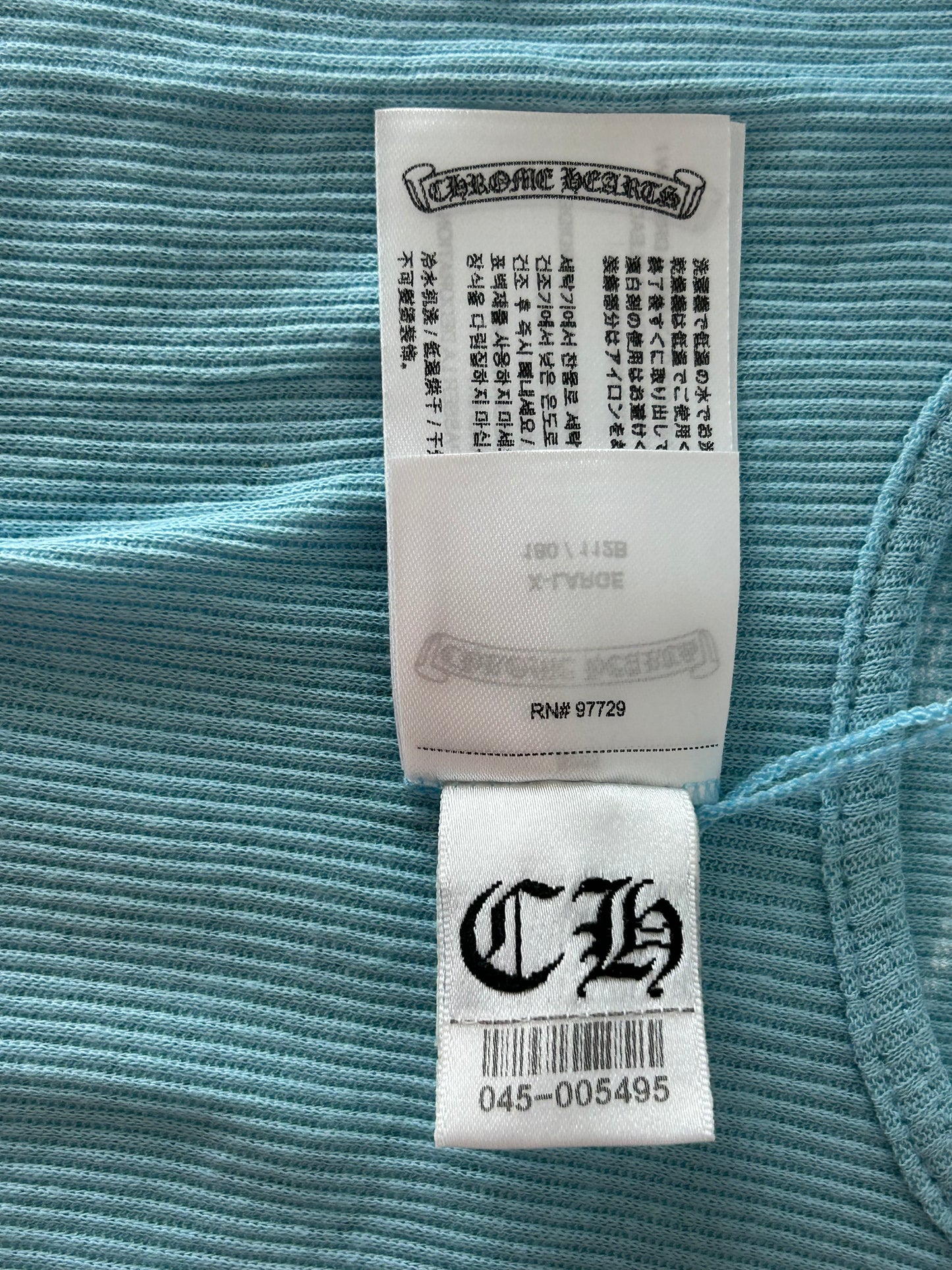 Chrome Hearts Blue & White Horseshoe Tank Top