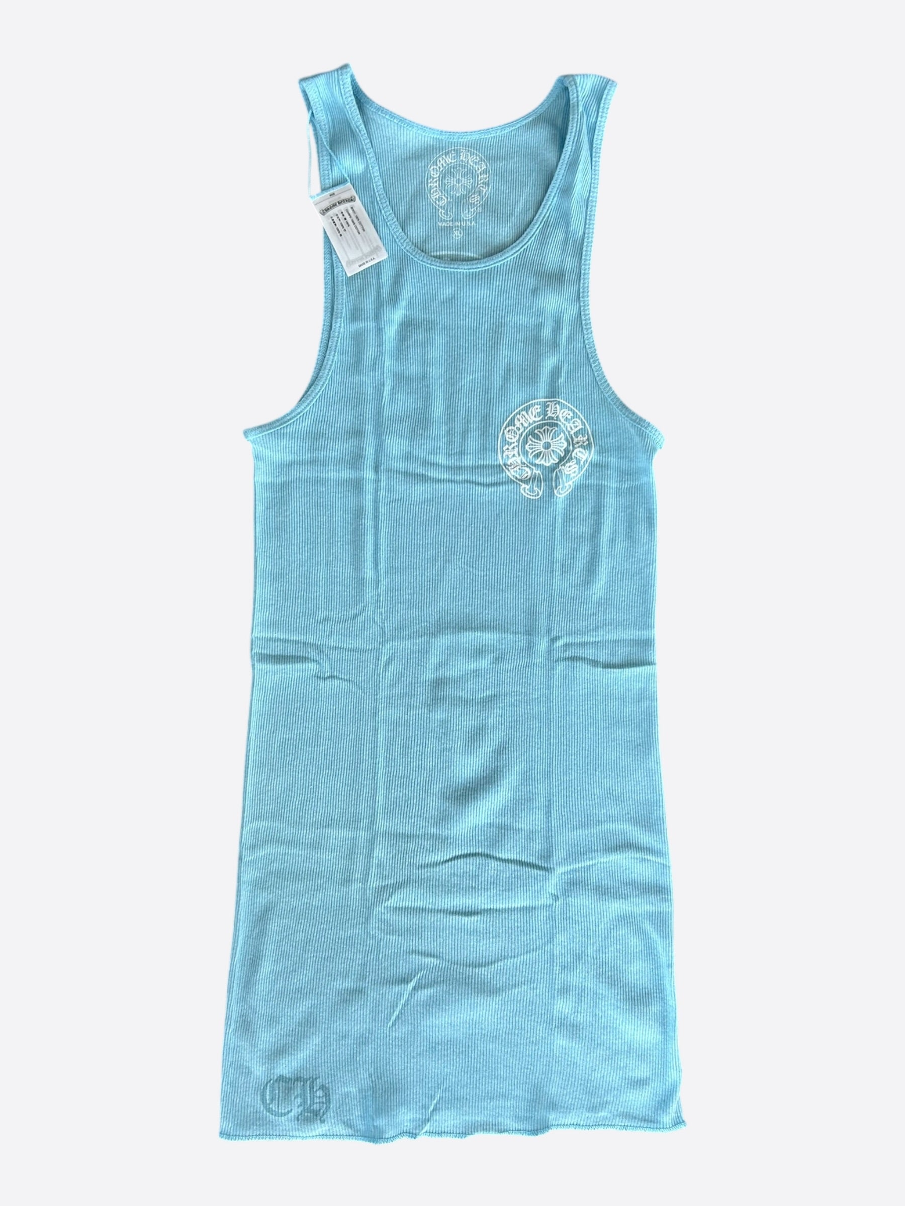 Chrome Hearts Blue & White Horseshoe Tank Top – Savonches