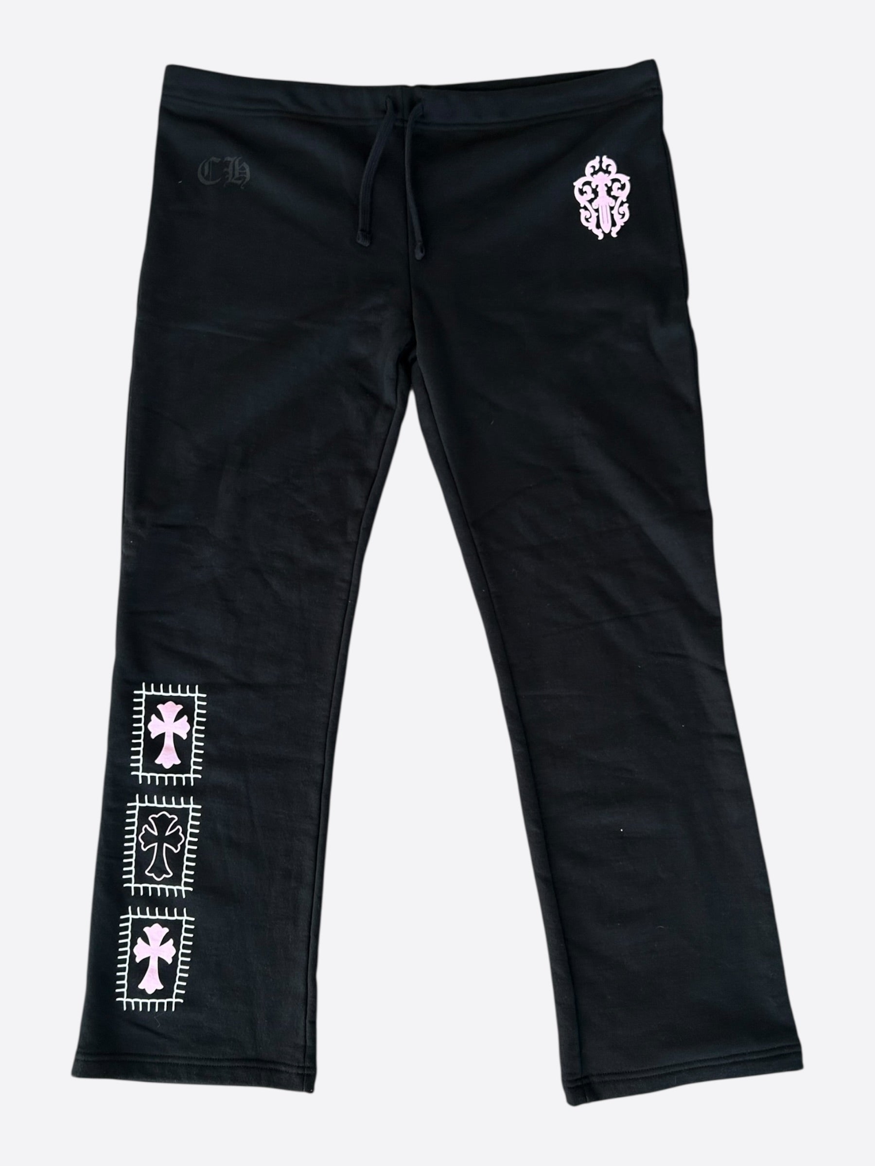 Chrome Hearts Black & Pink Deadly Doll Sweatpants – Savonches