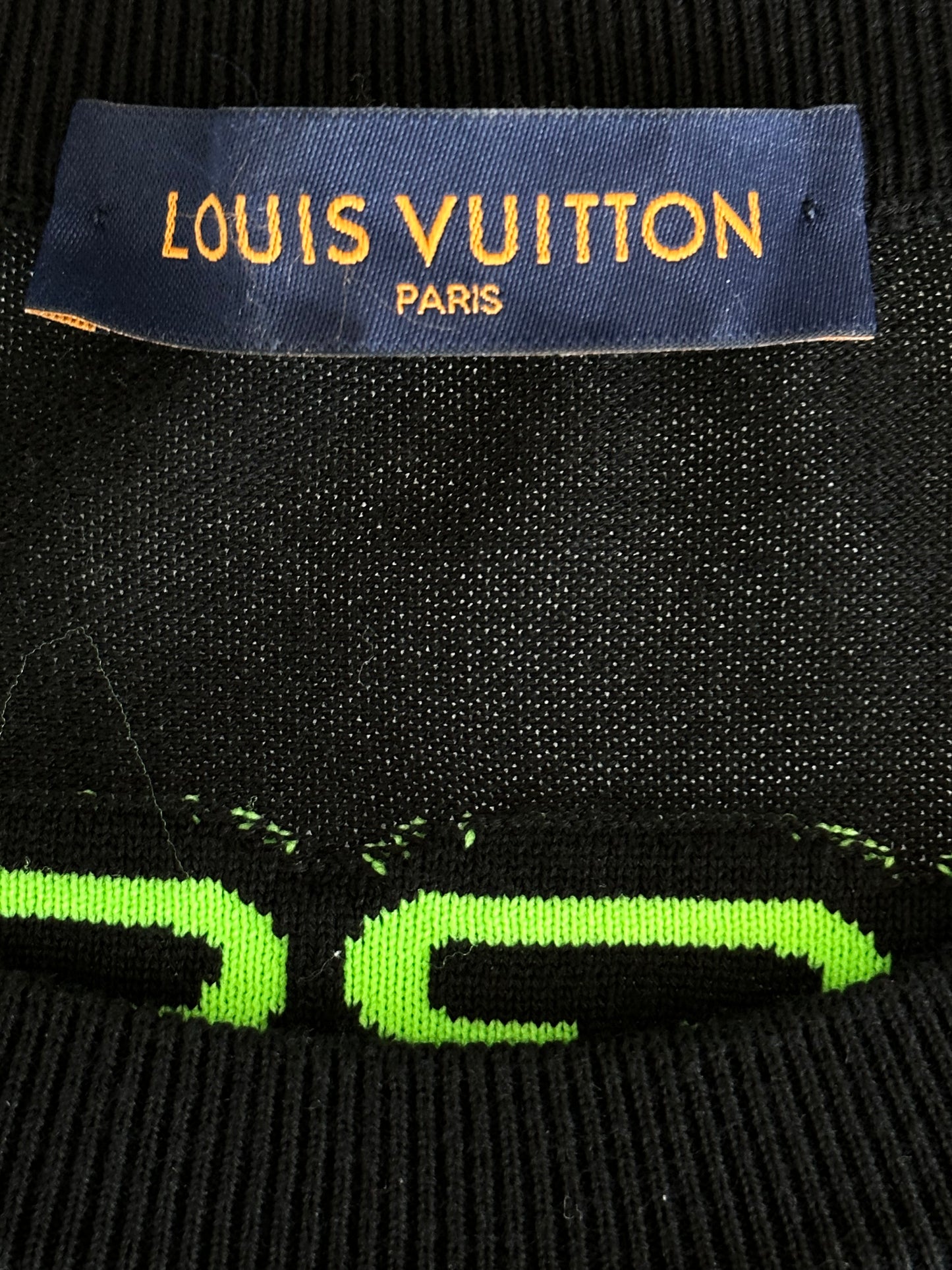 Louis Vuitton Black & Green 1854 Intarsia T-Shirt