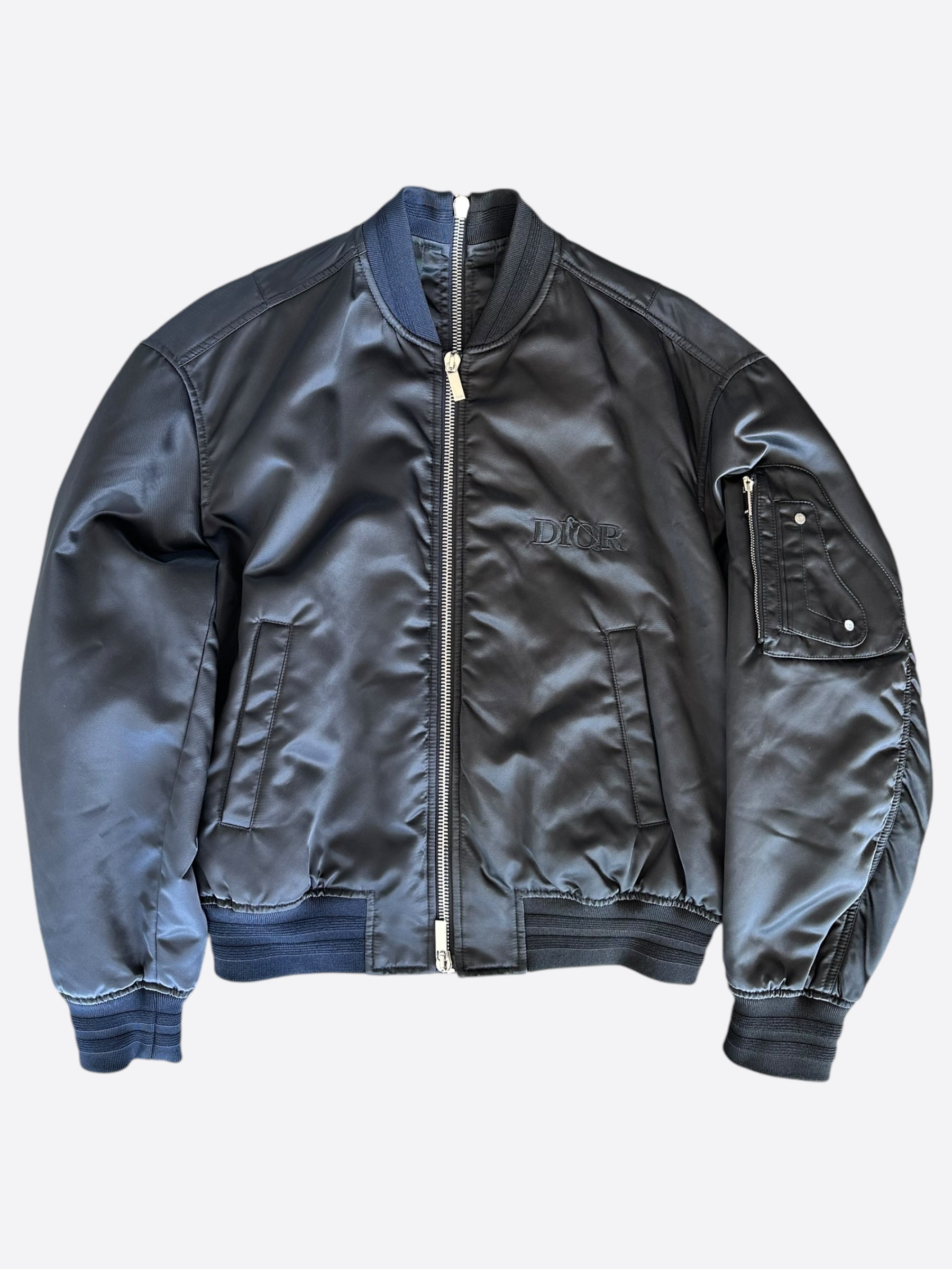Dior Judy Blame Navy Black Split Bomber Jacket – Savonches