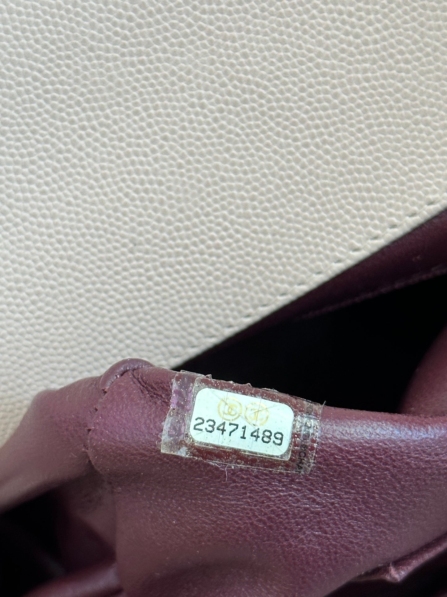 Chanel Beige Caviar Affinity Business Large Flap Bag