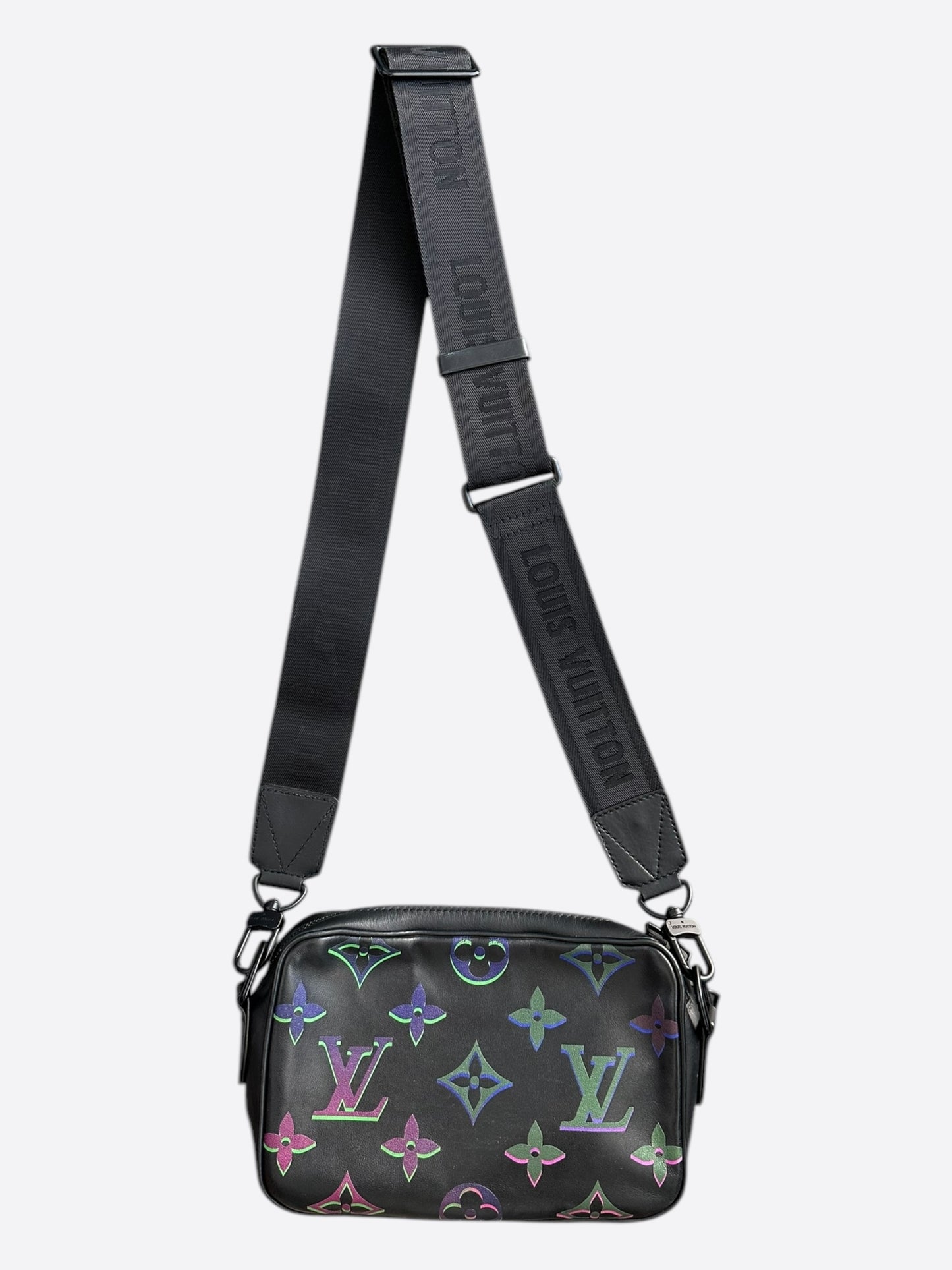 Louis Vuitton Black & Multicolor Monogram Comet Messenger PM
