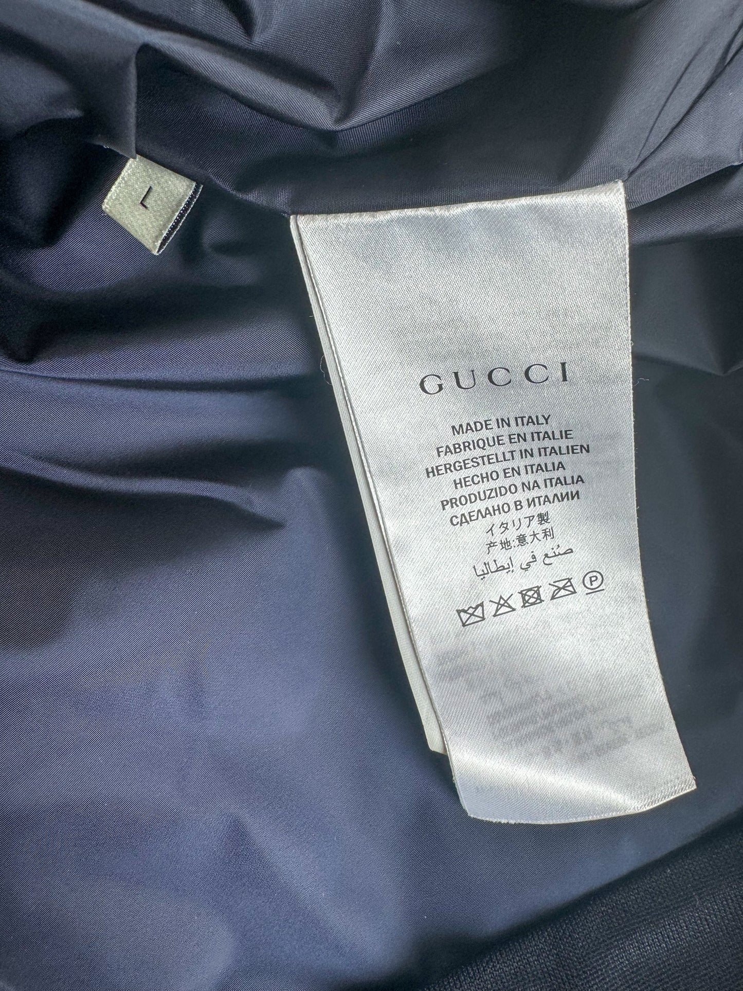 Gucci Beige GG Monogram Striped Windbreaker