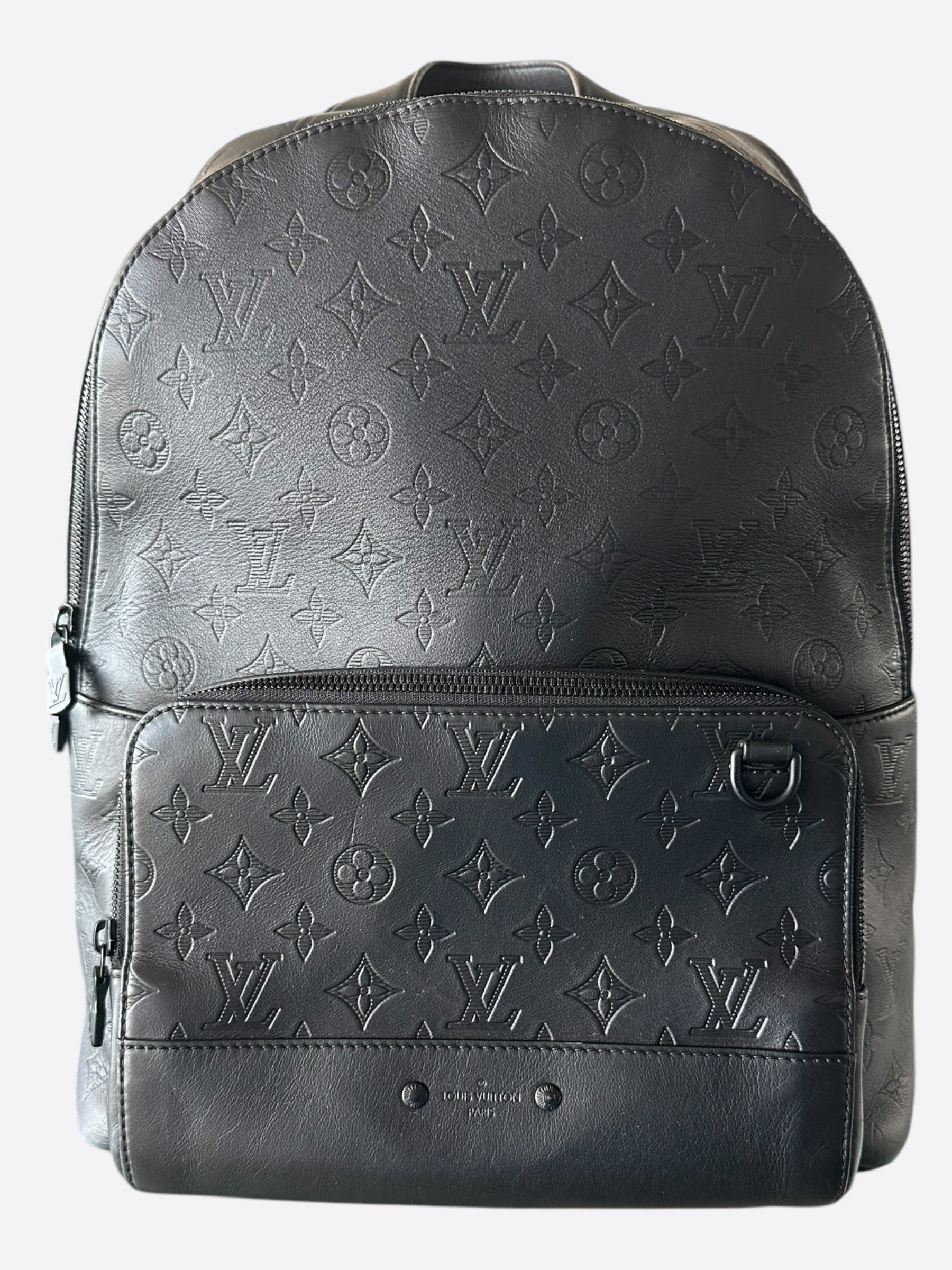 louis vuitton backpack black monogram Louis Vuitton Black Shadow Monogram Racer Backpack