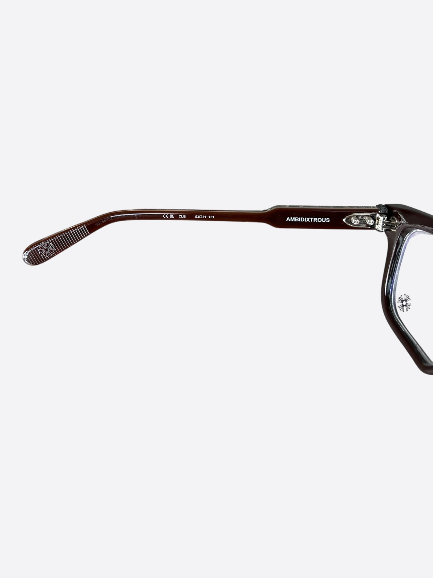 Chrome Hearts Brown & Silver Ambidixtrous Glasses