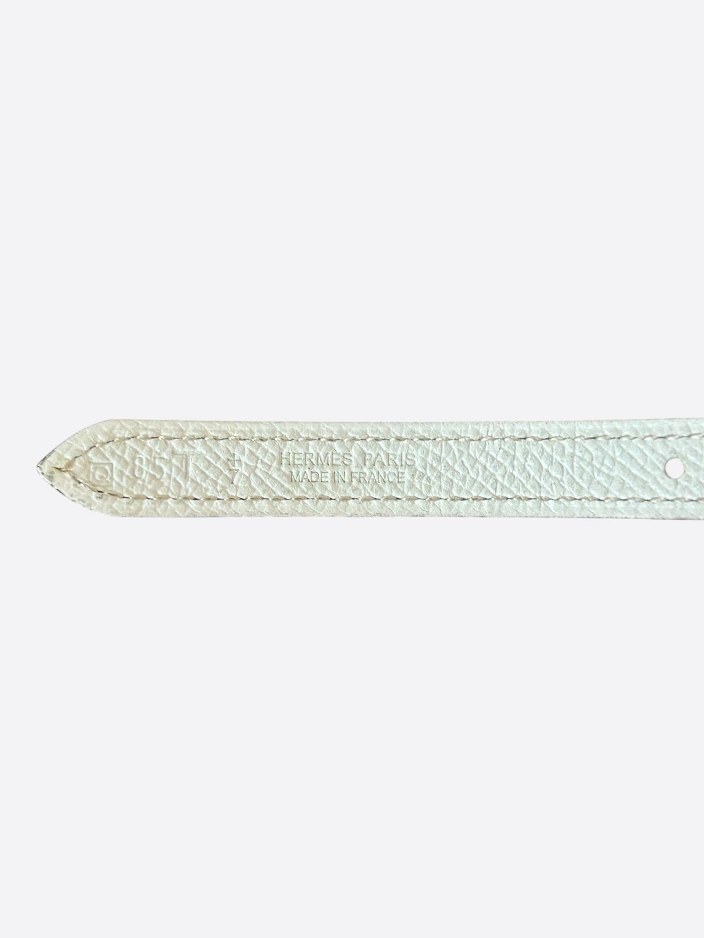 Hermes Blue & White Rose Gold Mini Constance Belt
