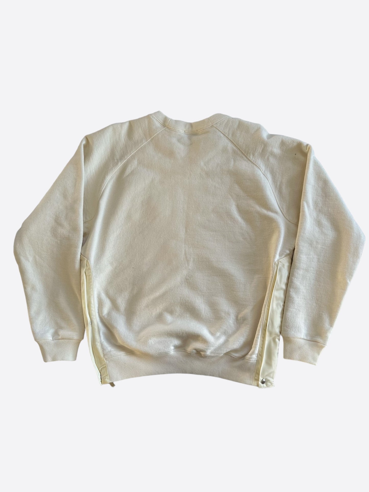 Dior Sacai White Embroidered Patch Sweater