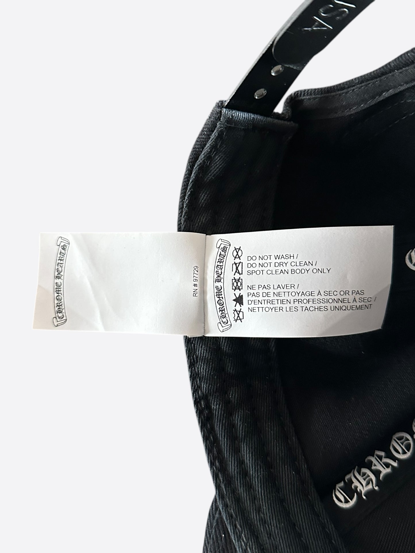 Chrome Hearts Black & White Horseshoe Logo Hat