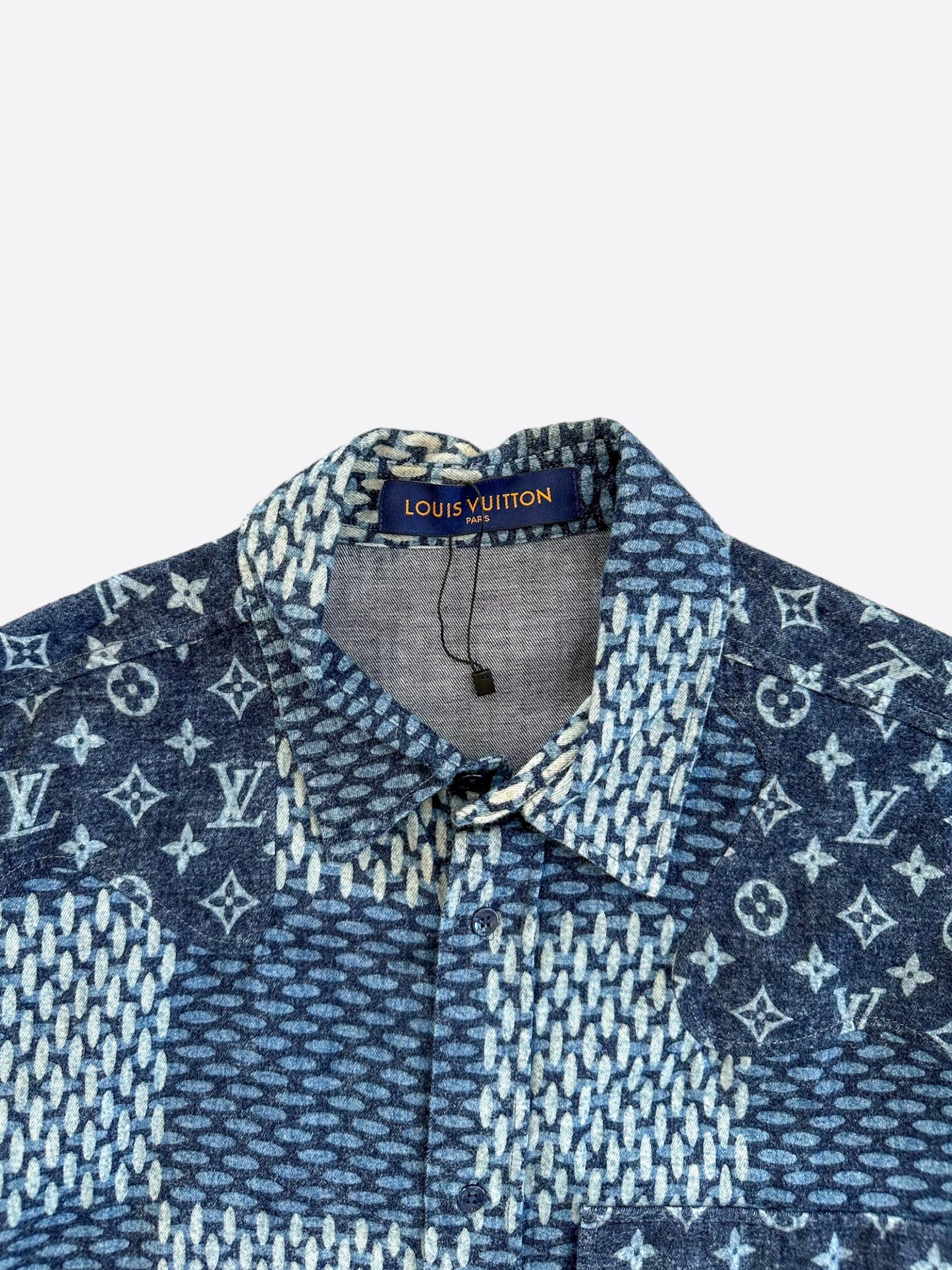 Louis Vuitton Nigo Navy Giant Damier Monogram Button Up Shirt