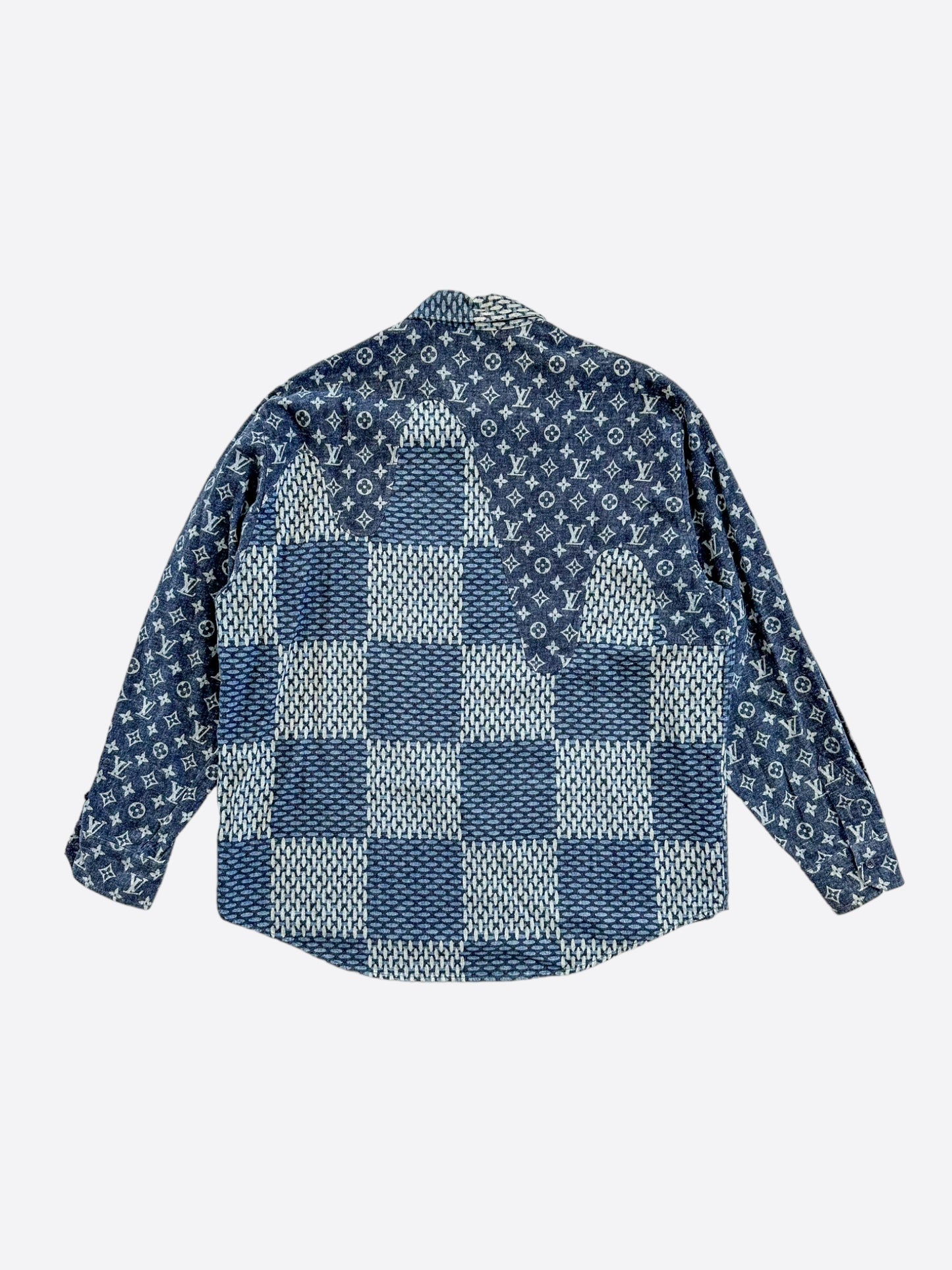 Louis Vuitton Nigo Navy Giant Damier Monogram Button Up Shirt