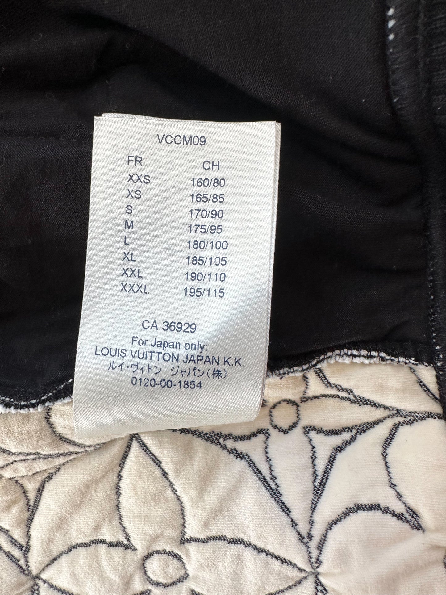 Louis Vuitton Black & White Flower Monogram Jacket