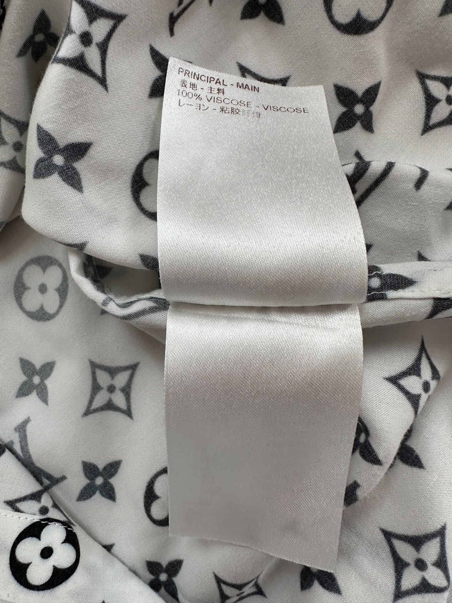 Louis Vuitton Fragment White & Black Gradient Button Up Shirt