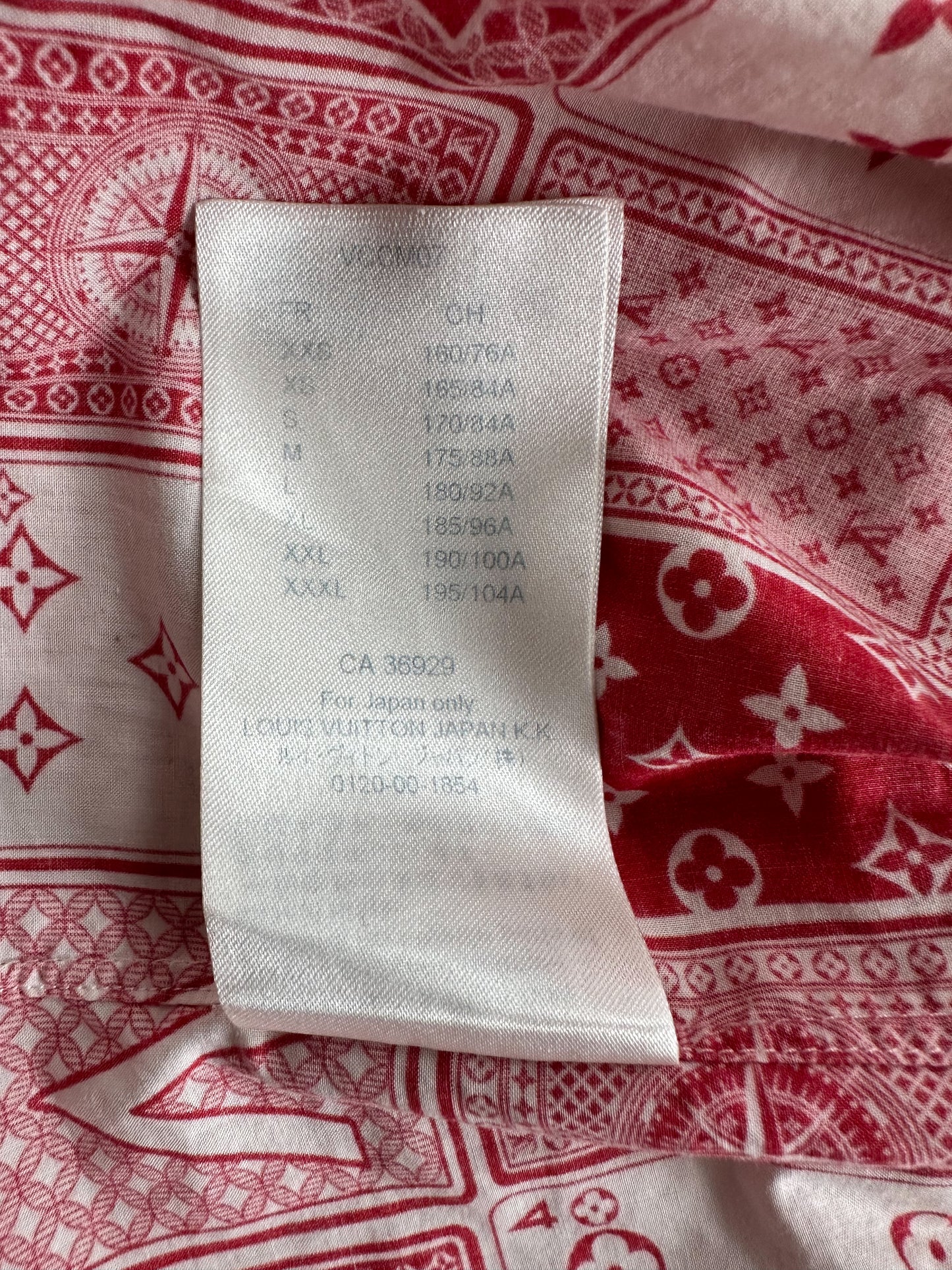 Louis Vuitton Red & White Cards Button Up Shirts