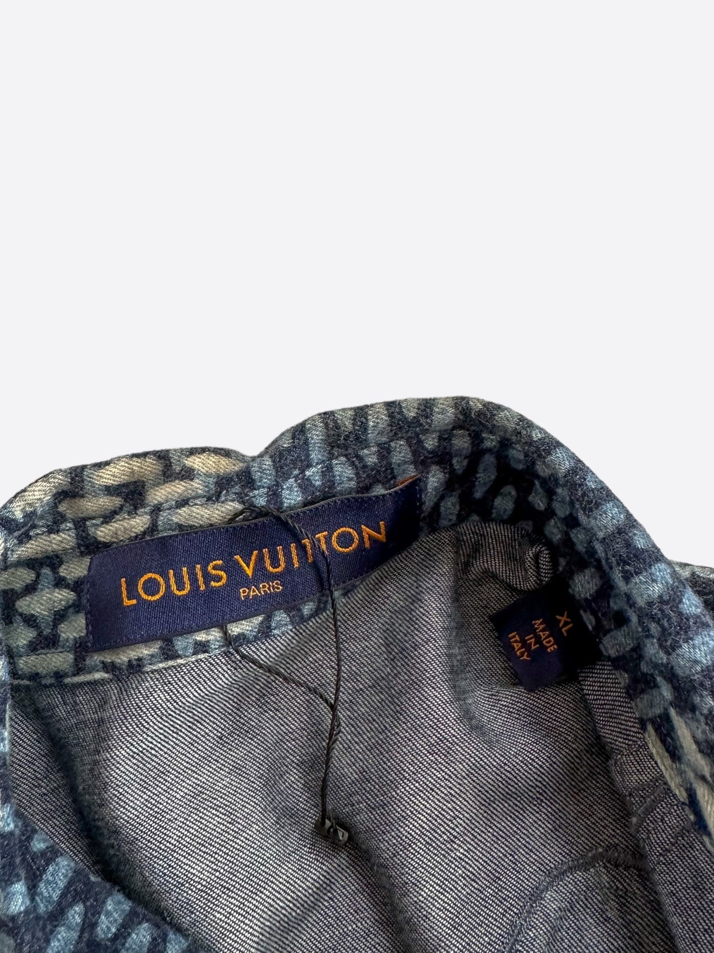 Louis Vuitton Nigo Navy Giant Damier Monogram Button Up Shirt