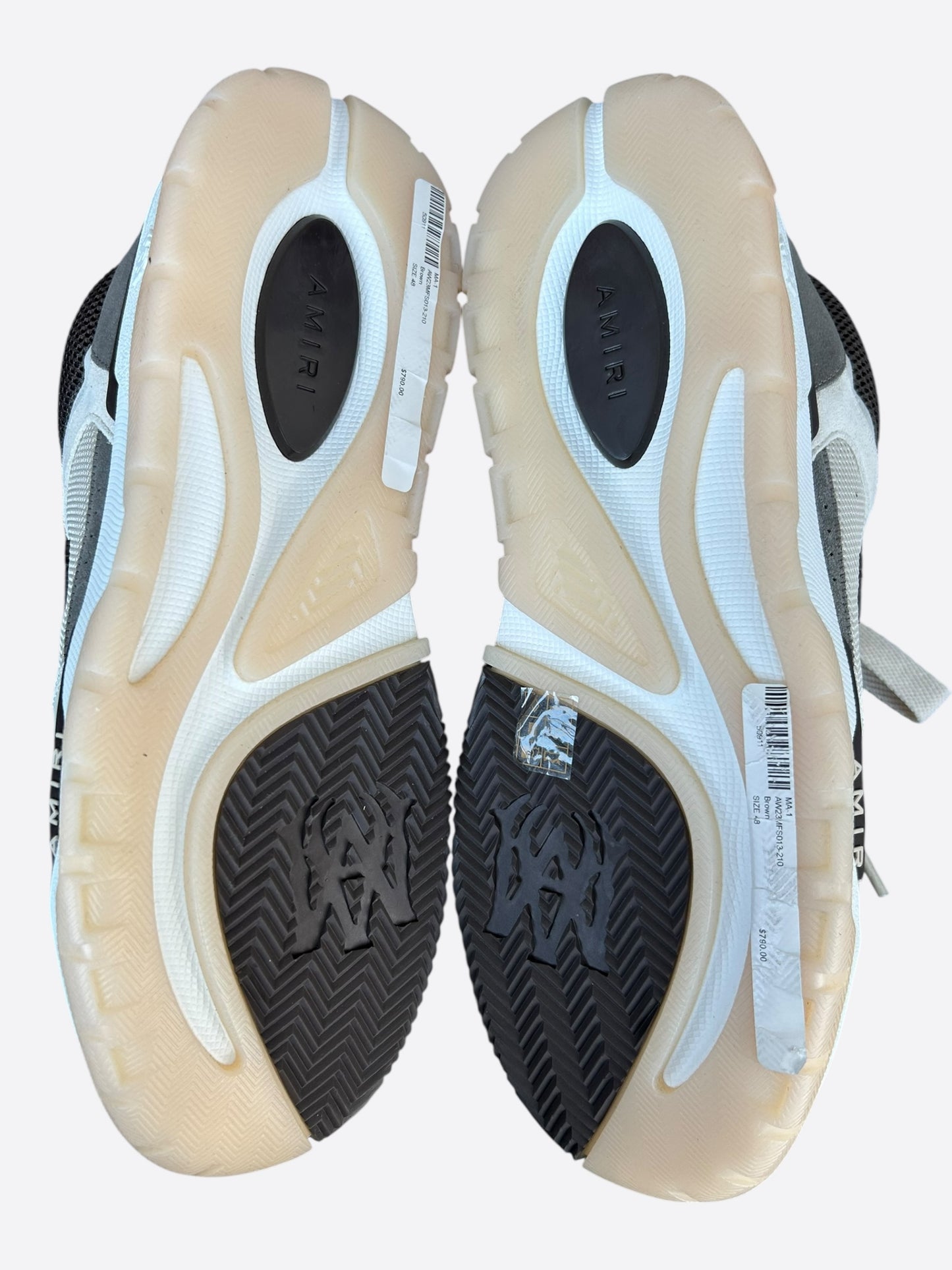 Amiri Beige, Grey & Brown MA-1 Low Top Sneakers