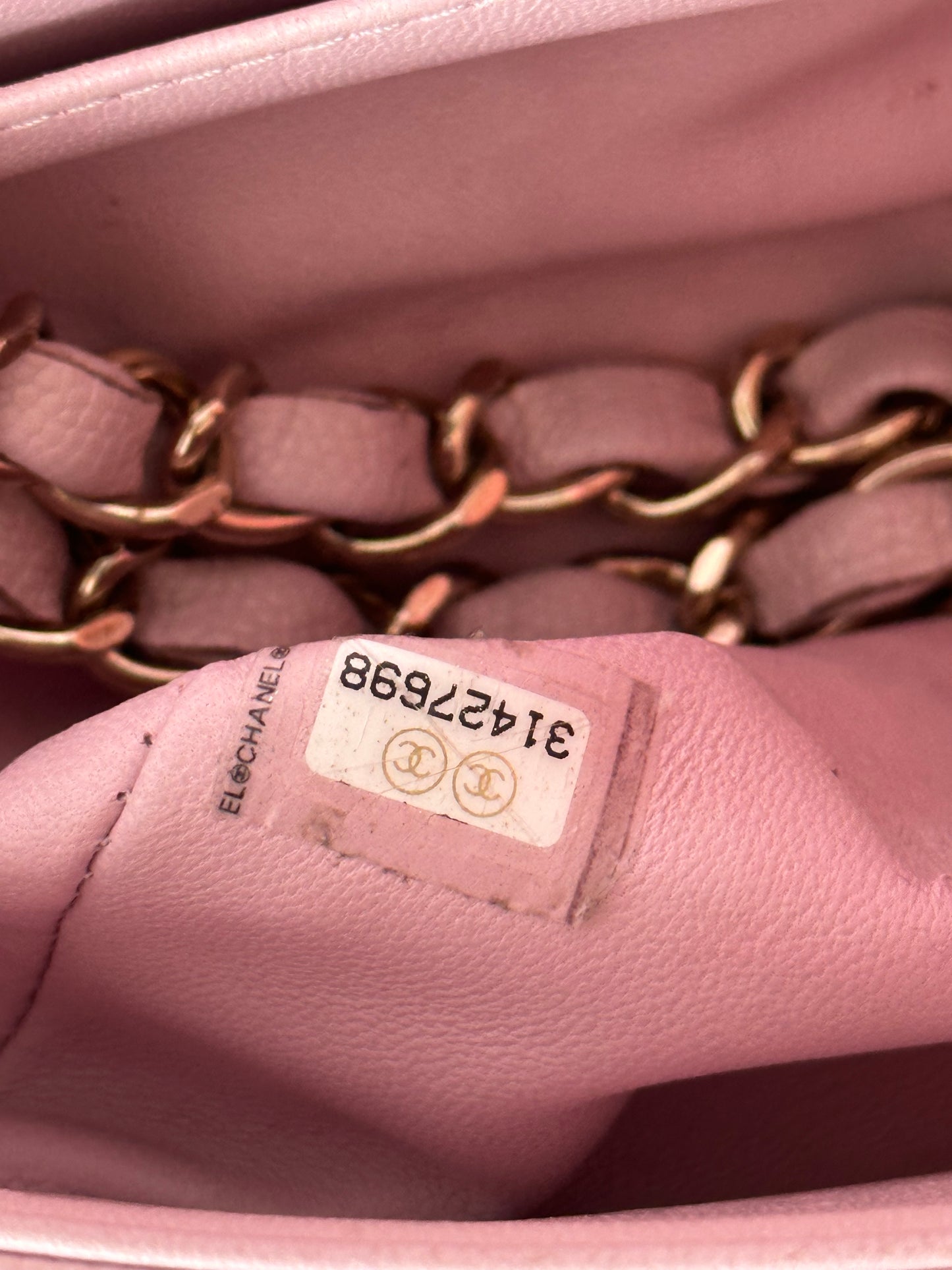 Chanel Pink Quilted Caviar Small Flap Bag