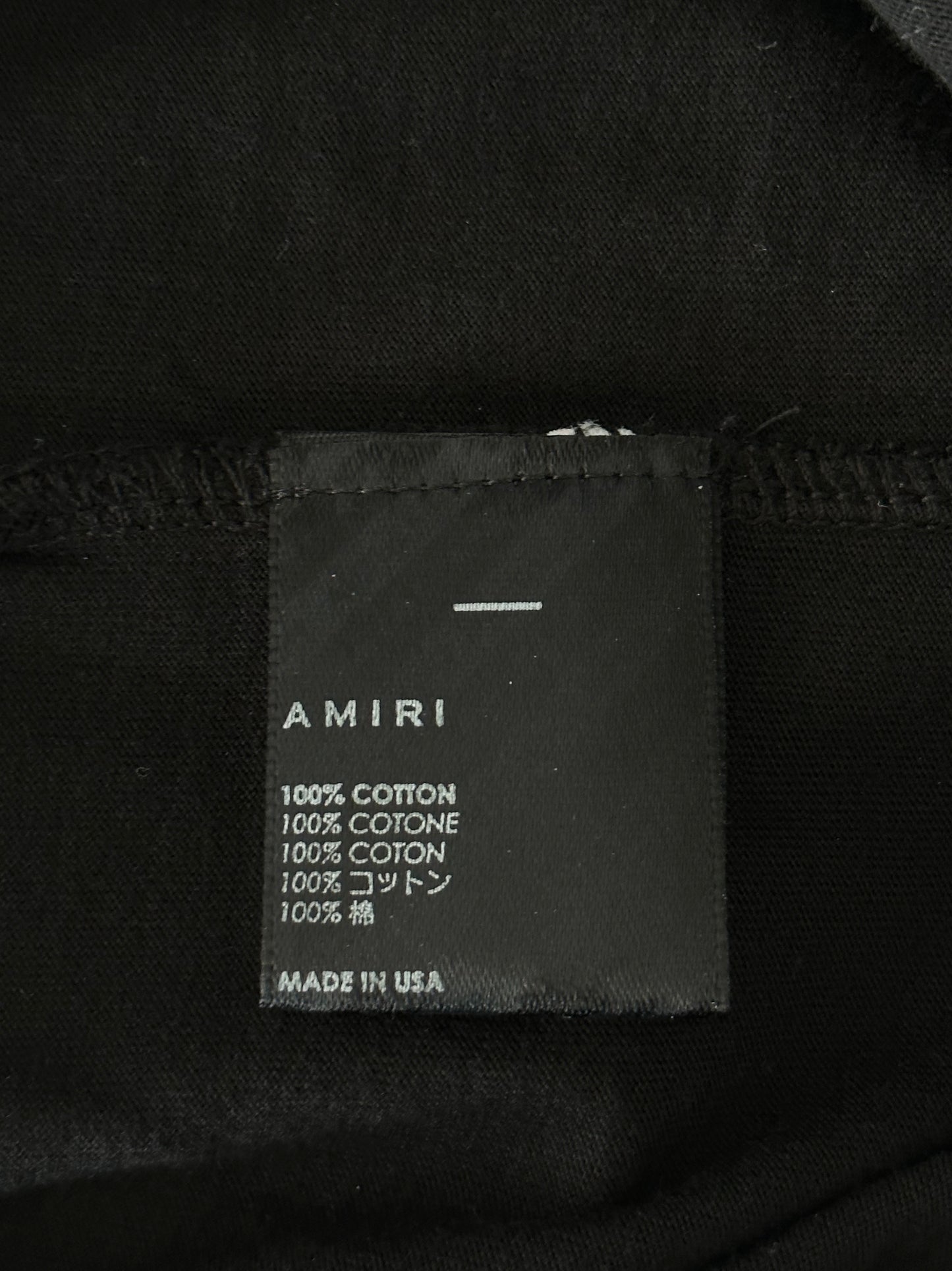 Amiri Black & White Los Angeles Exclusive Bones T-Shirt