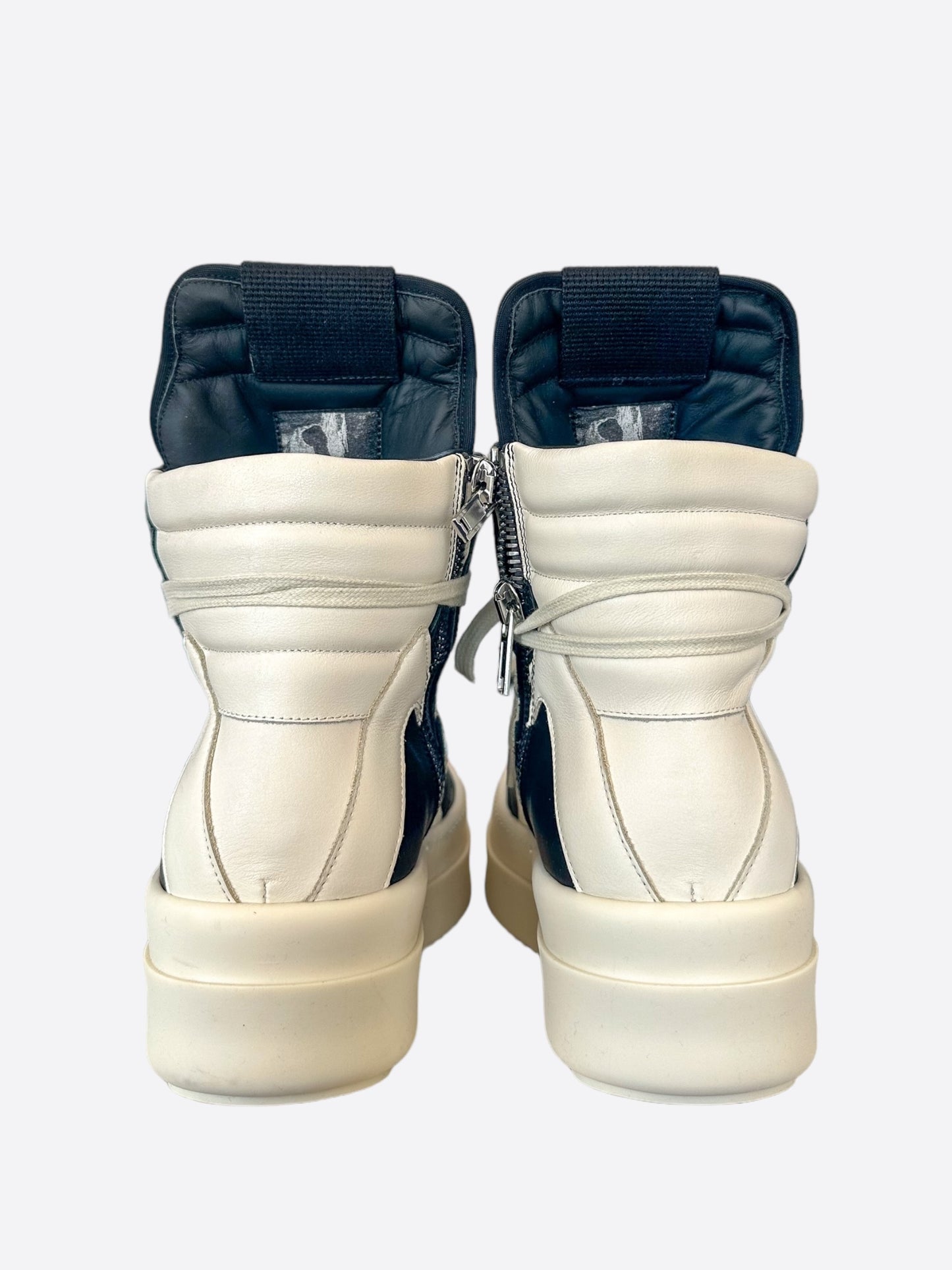 Rick Owens Black & White Mega Bumper Geobaskets