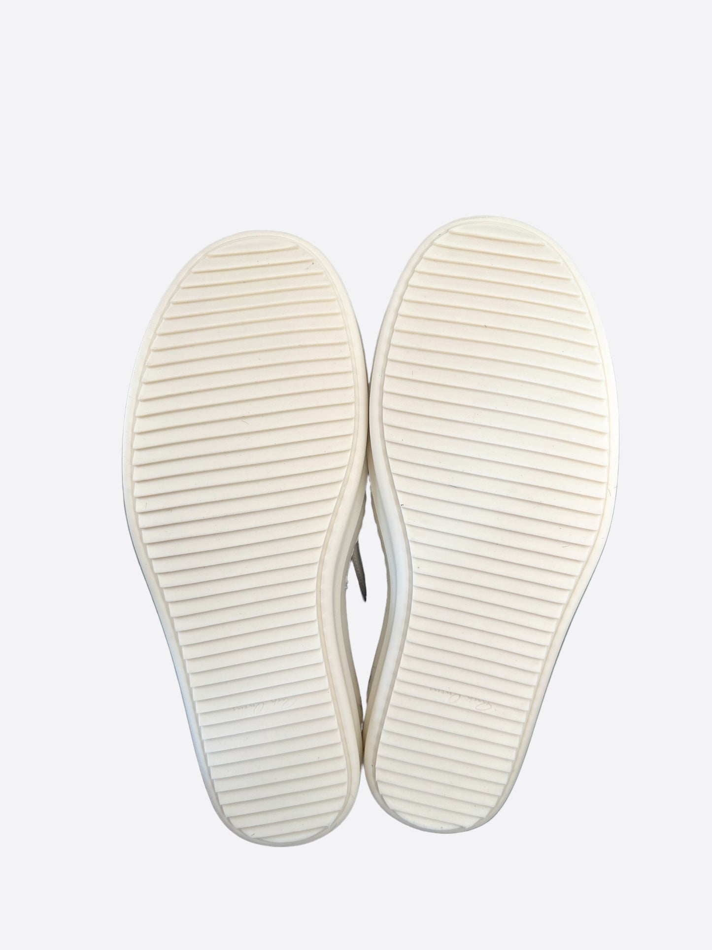 Rick Owens Grey & White Geobasket Sneakers