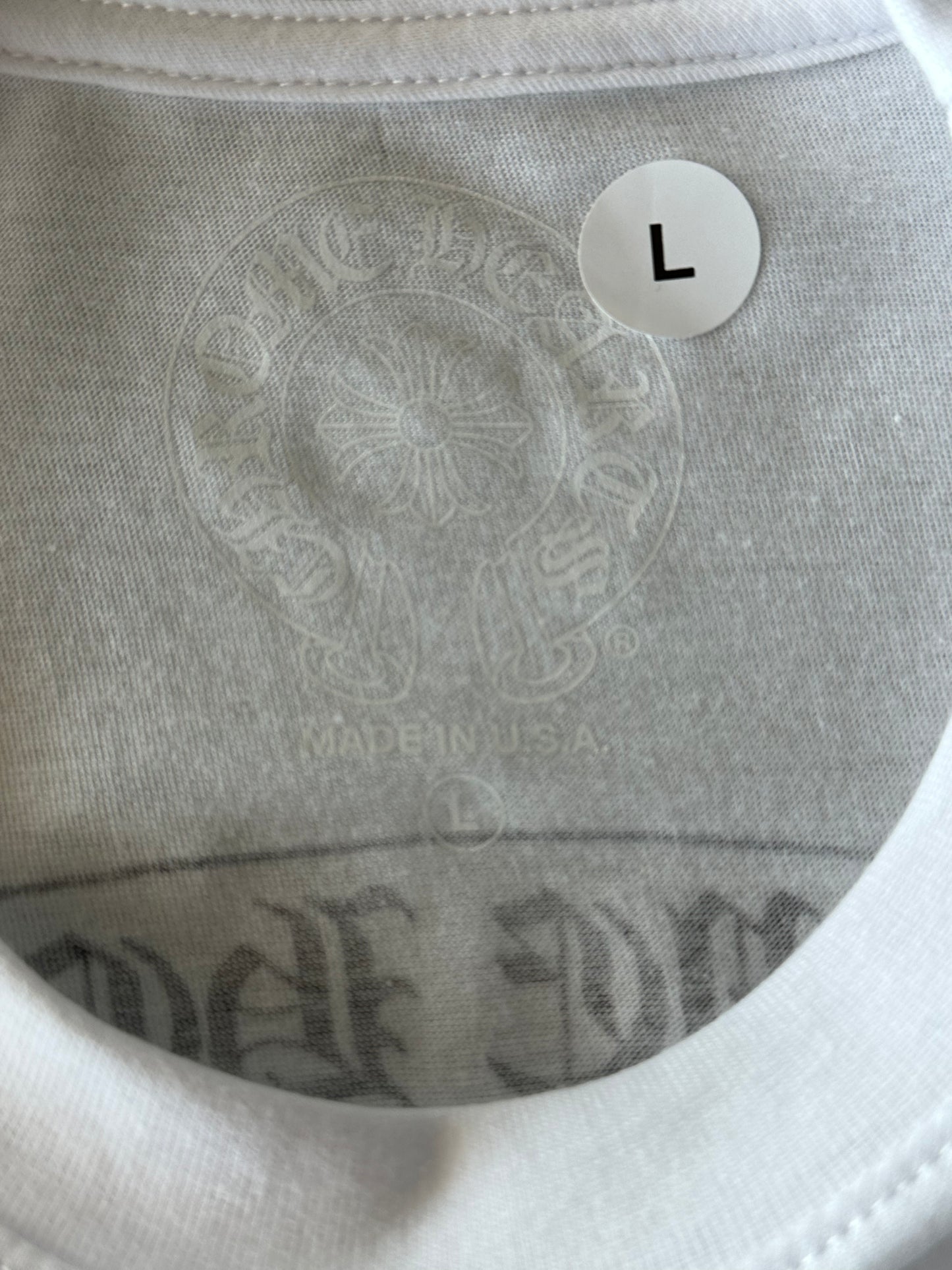 Chrome Hearts White Multicolor Foti Logo T-Shirt