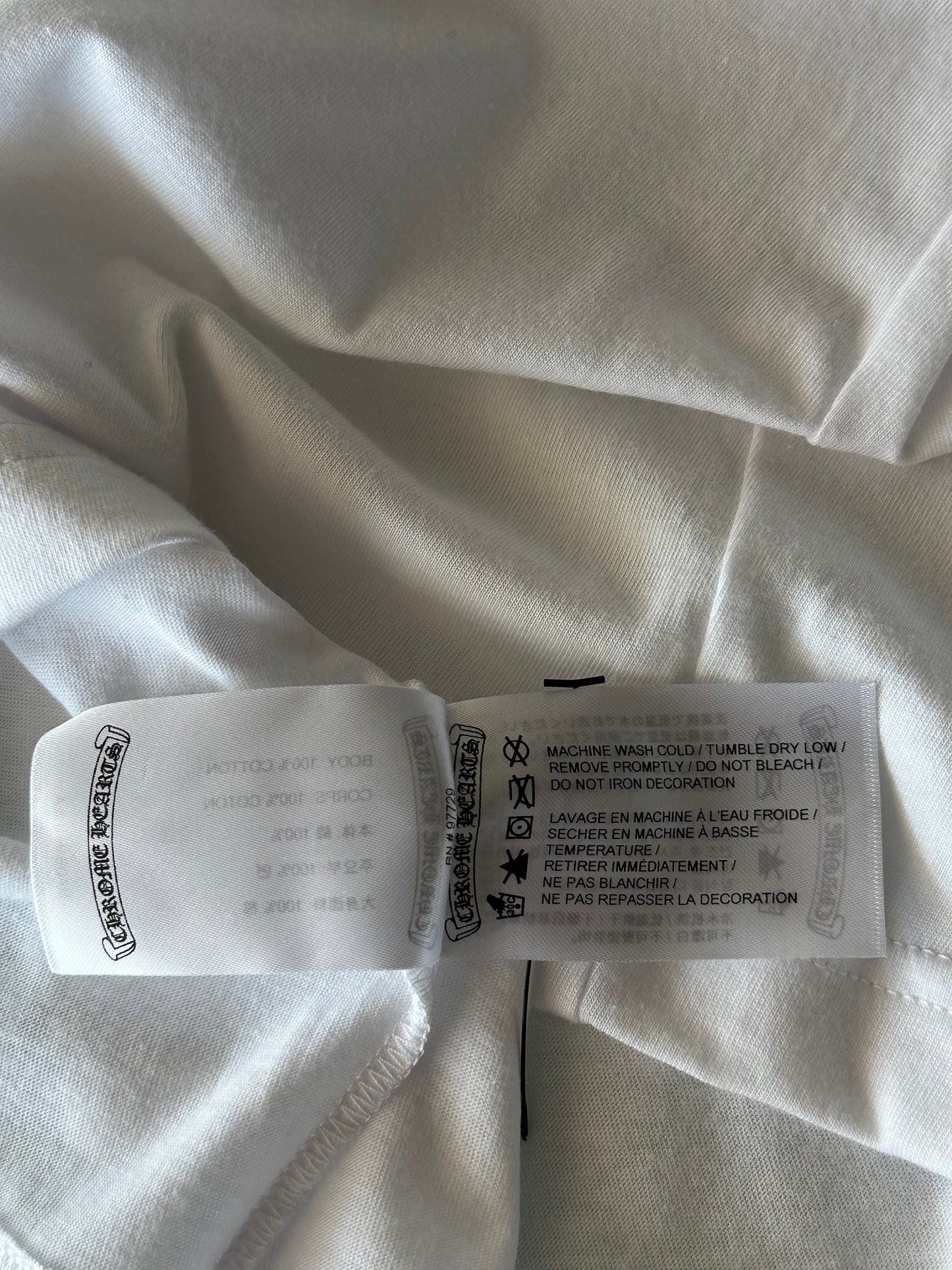 Chrome Hearts White Multicolor Foti Logo T-Shirt