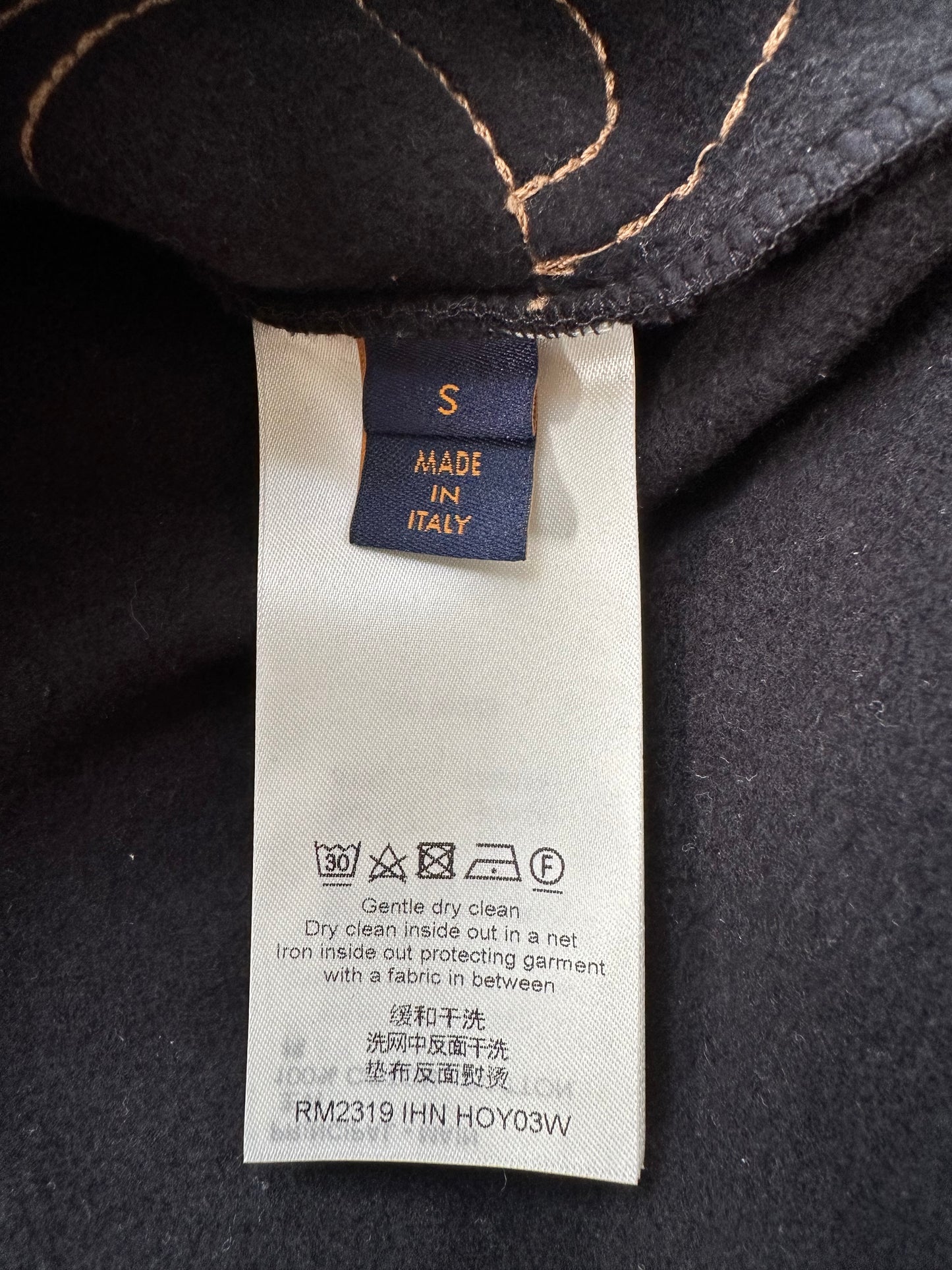 Louis Vuitton Black & Gold Music Line Embroidered Sweater