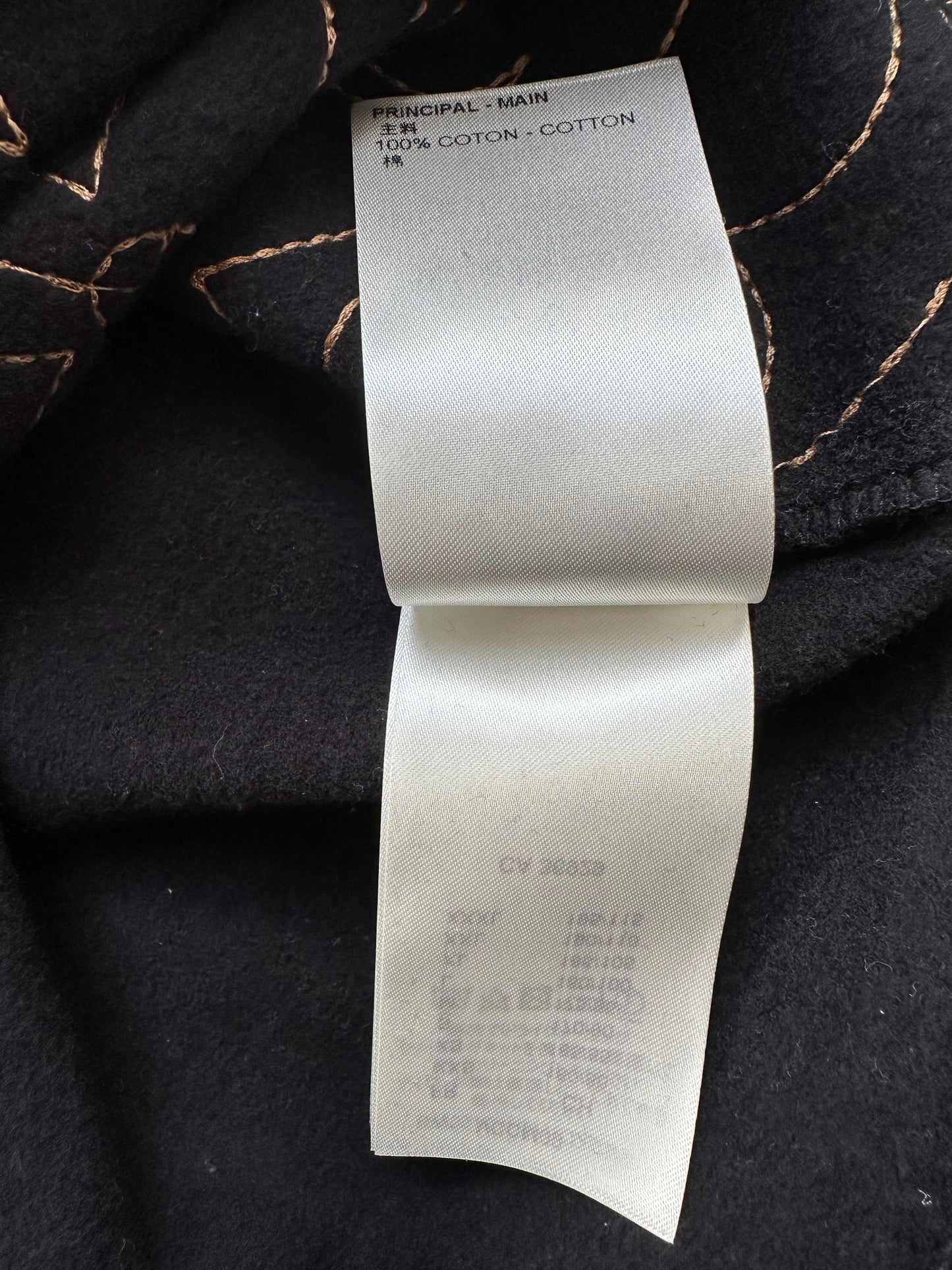 Louis Vuitton Black & Gold Music Line Embroidered Sweater