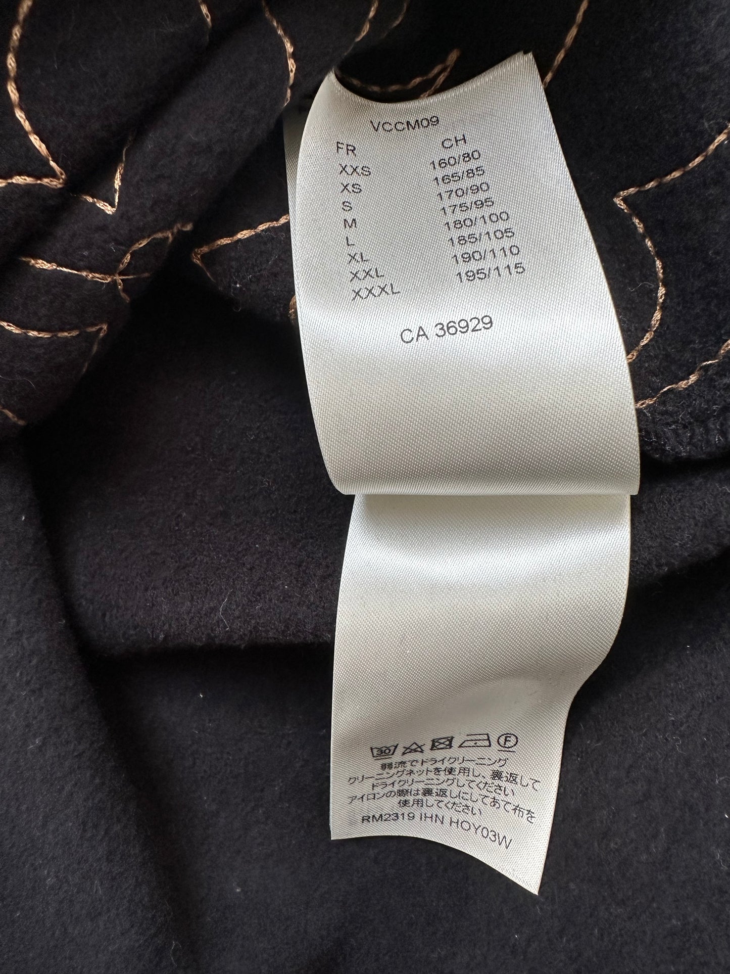 Louis Vuitton Black & Gold Music Line Embroidered Sweater