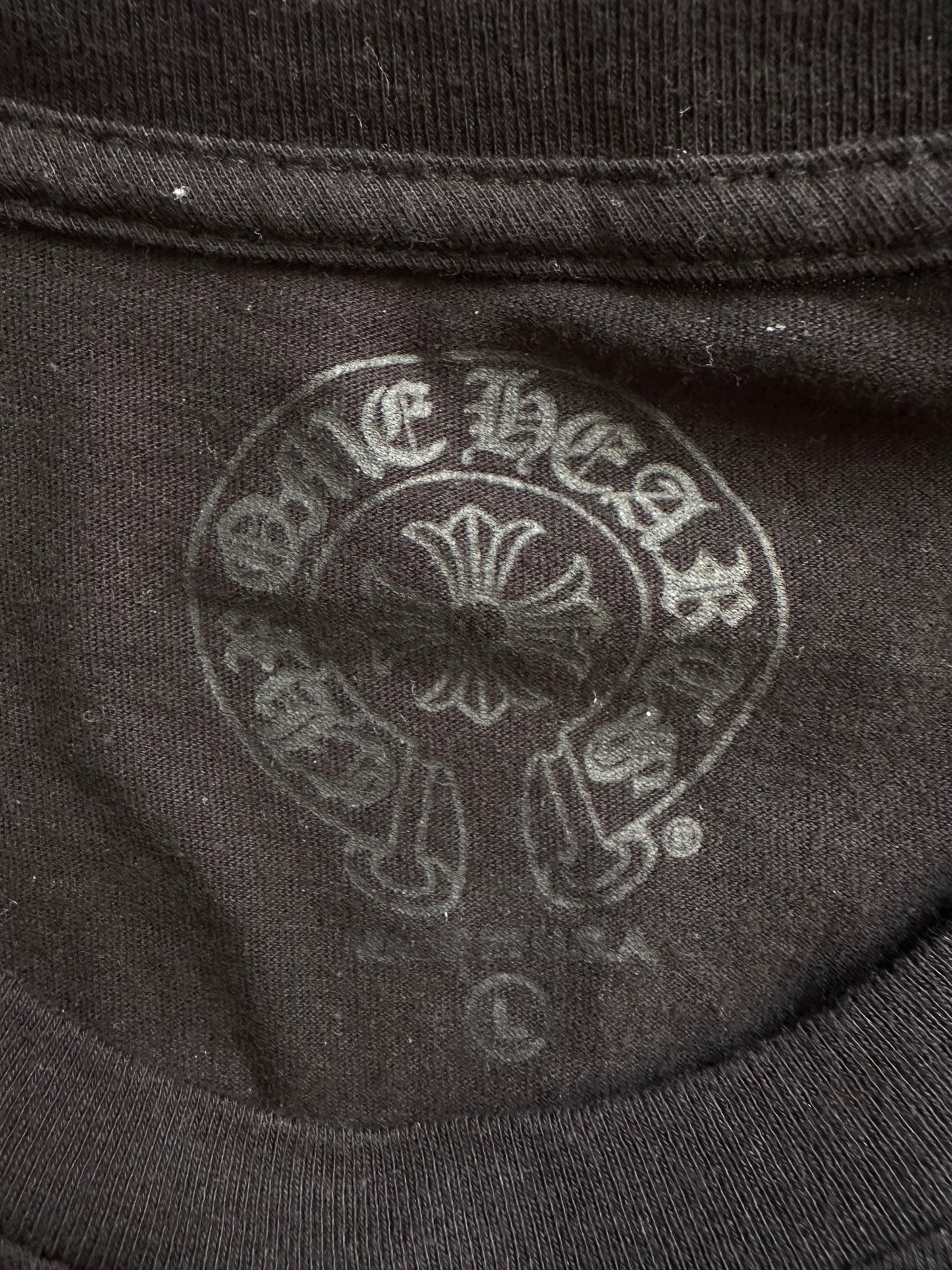 Chrome Hearts Black & White Shoulder Logo Longsleeve T-Shirt