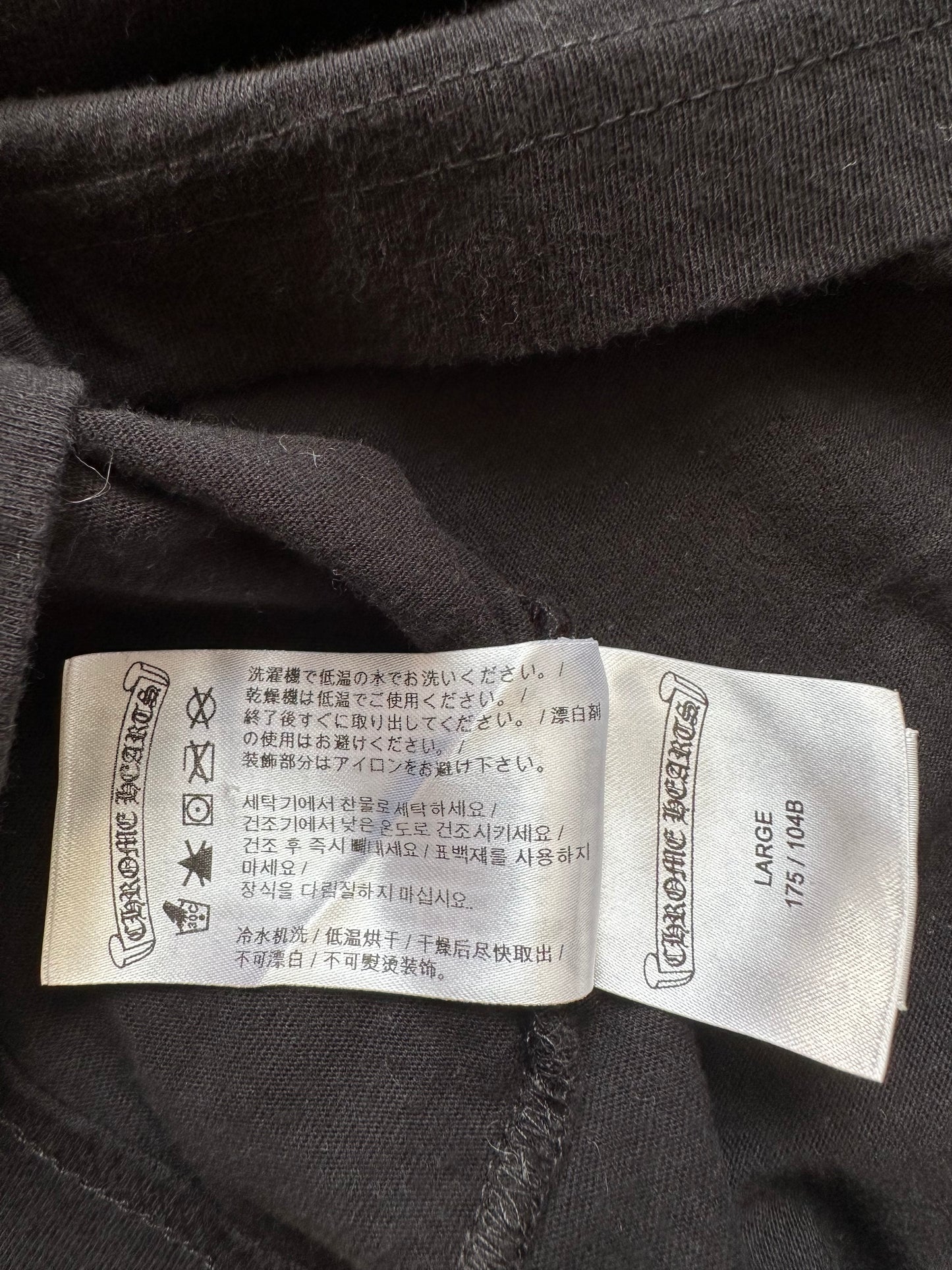 Chrome Hearts Black & White Shoulder Logo Longsleeve T-Shirt