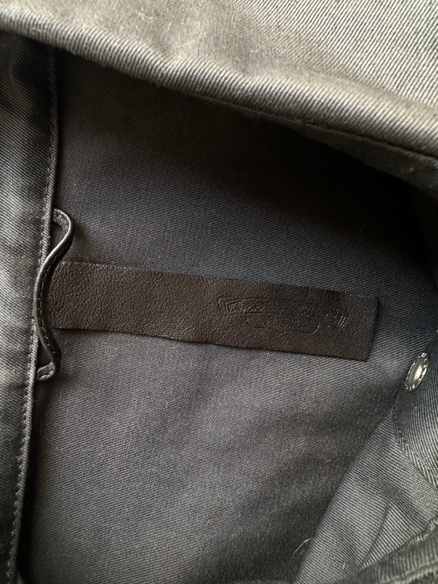 Chrome Hearts Black White & Blue Cross Patch Work Dog Jacket