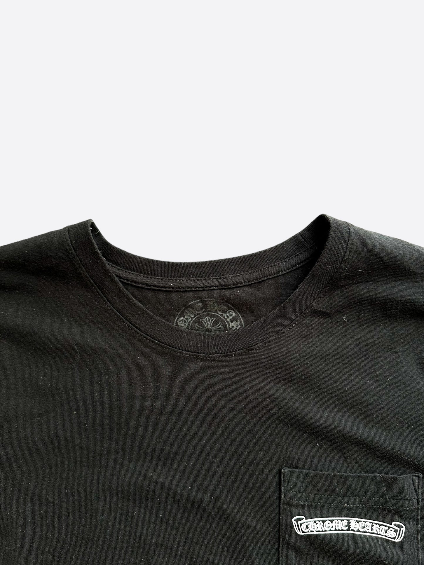 Chrome Hearts Black & White Shoulder Logo Longsleeve T-Shirt