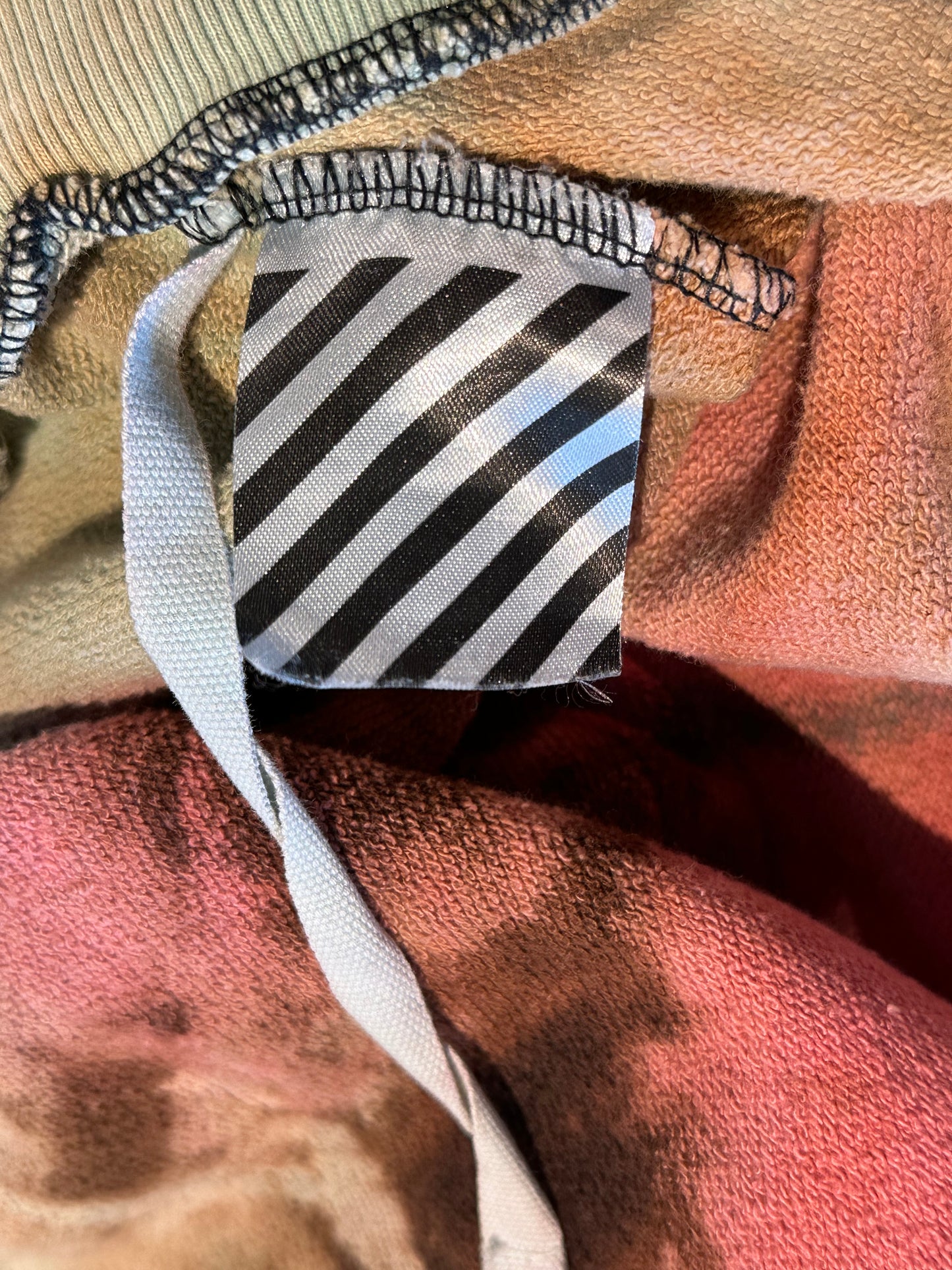 Chrome Hearts Off-White CVTVLIST Multicolor Tie-Dye Bleached Hoodie