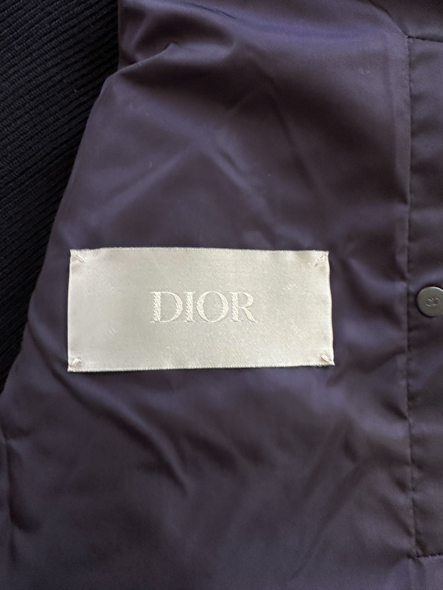 Dior Black Oblique Knit Puffer Jacket