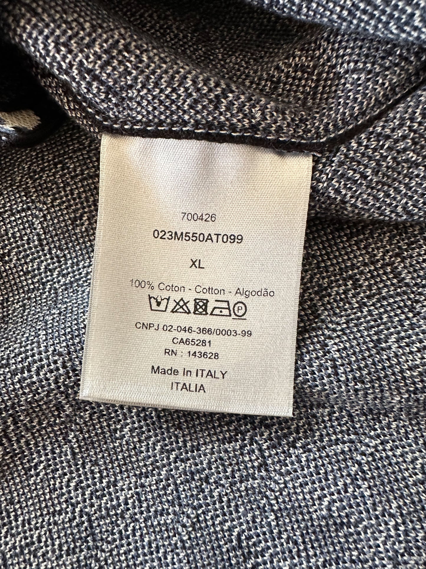 Dior Beige & Blue Oblique Button Up Shirt