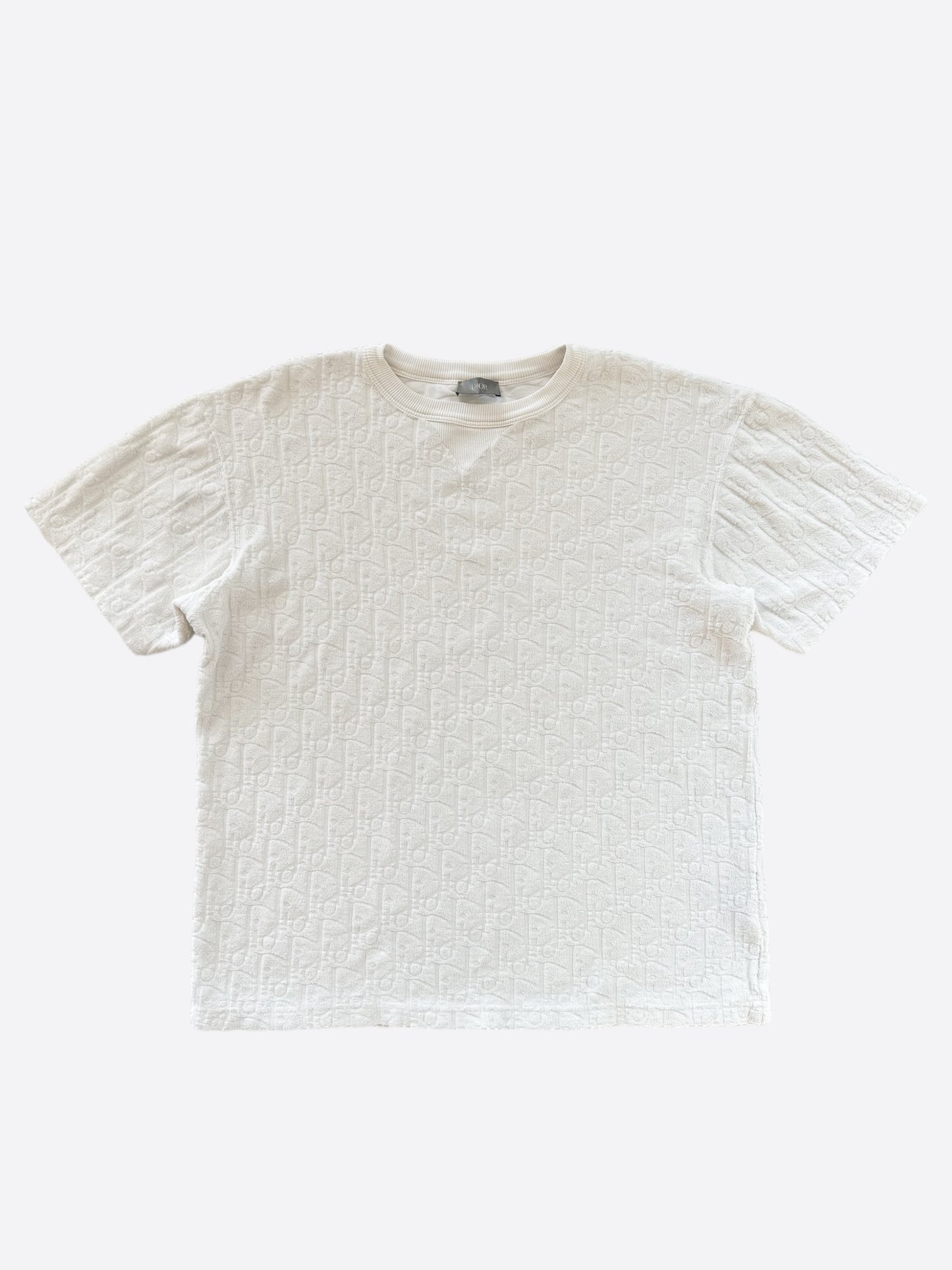 Dior White Oblique Towel T-Shirt