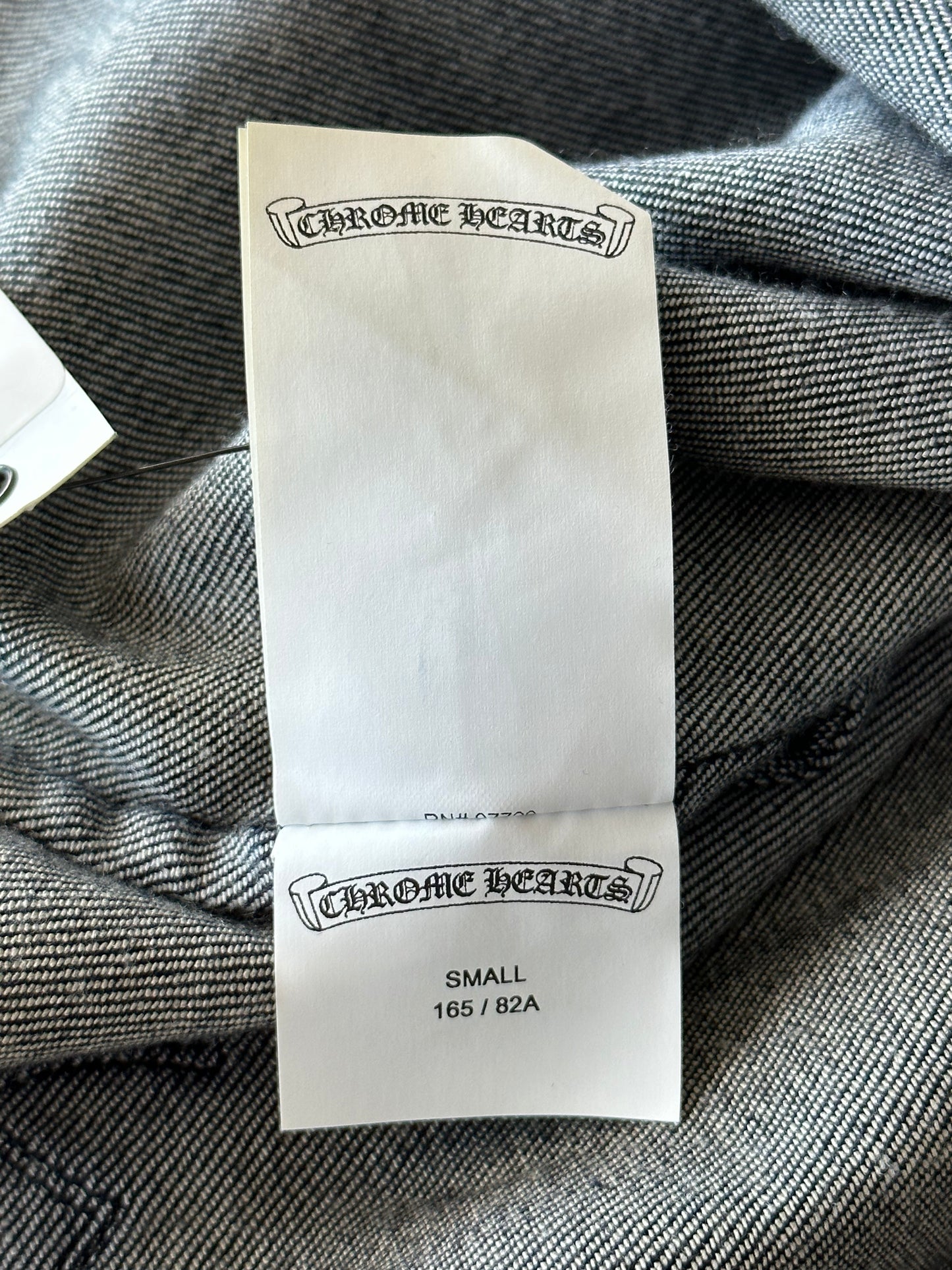 Chrome Hearts Blue & Black Cross Patch Oversized Denim Shirt