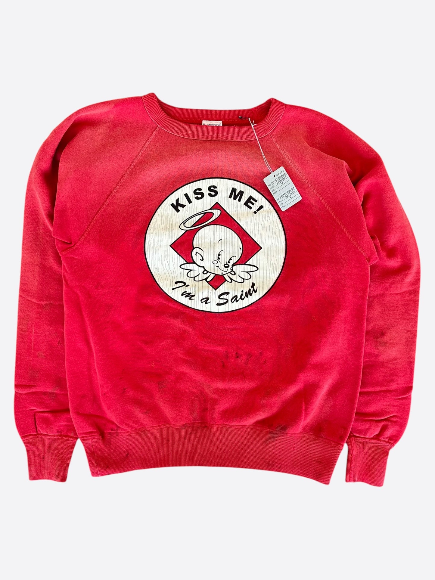 Saint Michael Red Kiss Me Sweater