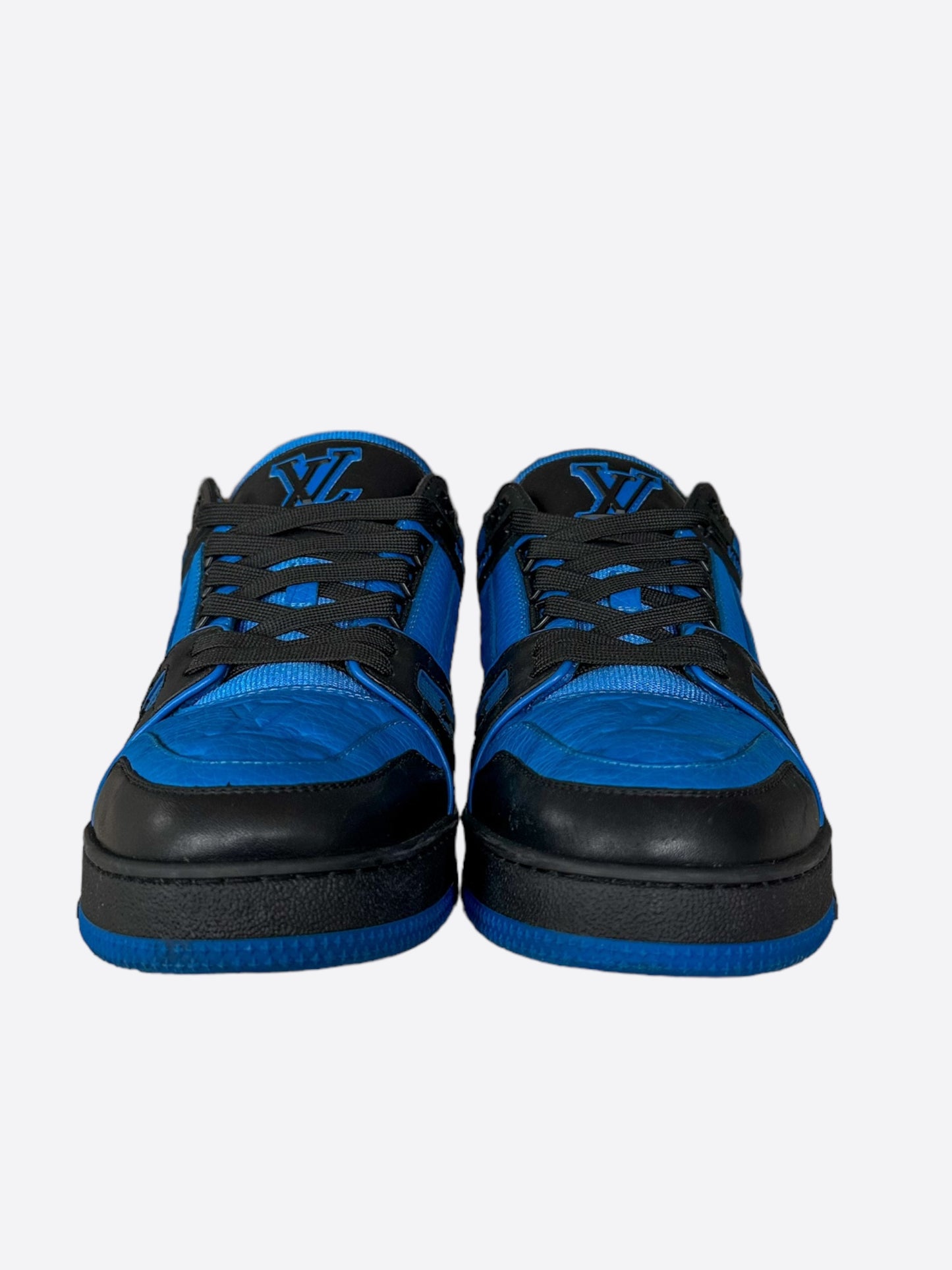 Louis Vuitton Black & Blue Monogram Trainers