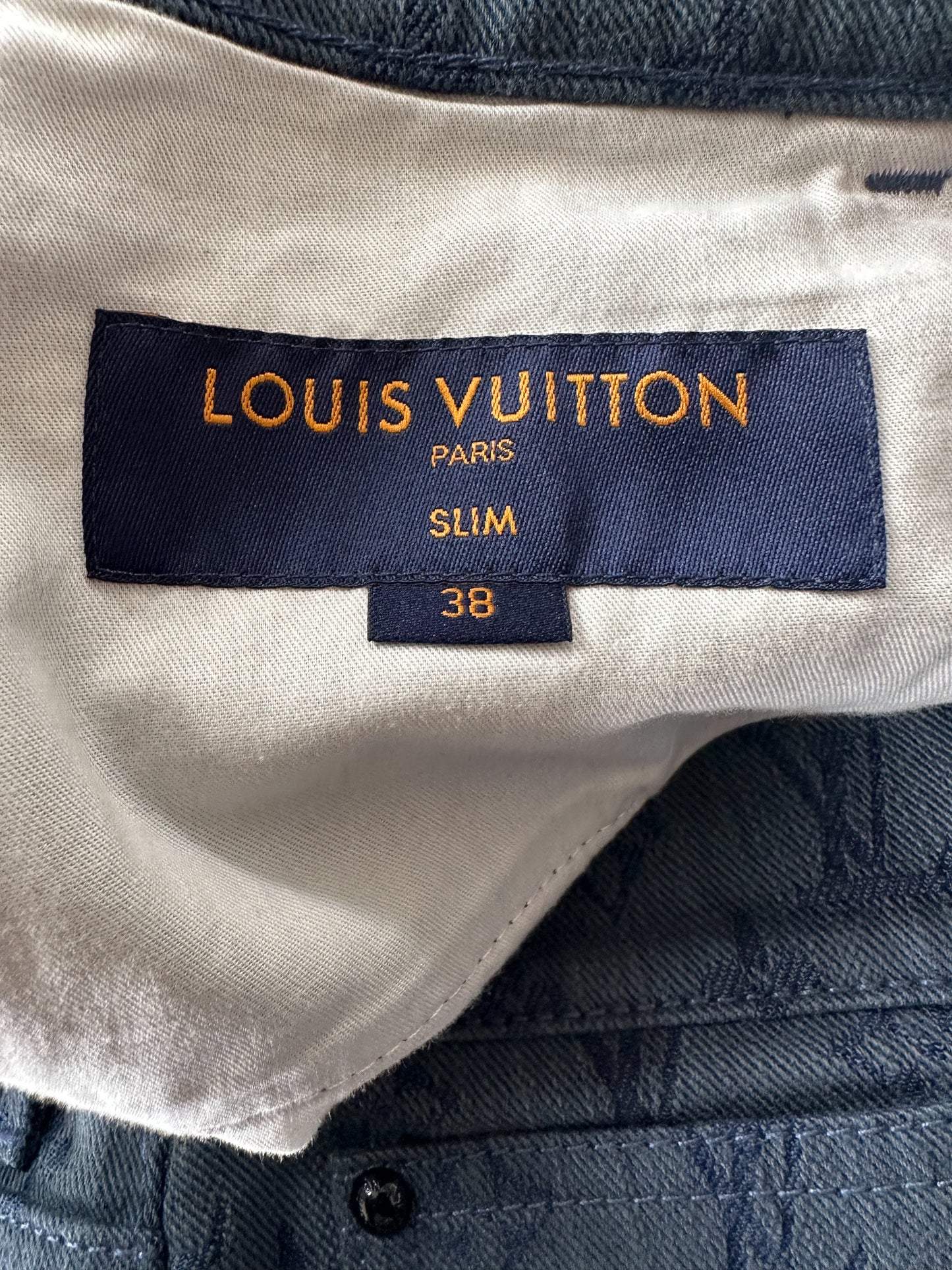 Louis Vuitton Blue Monogram Slim Jeans