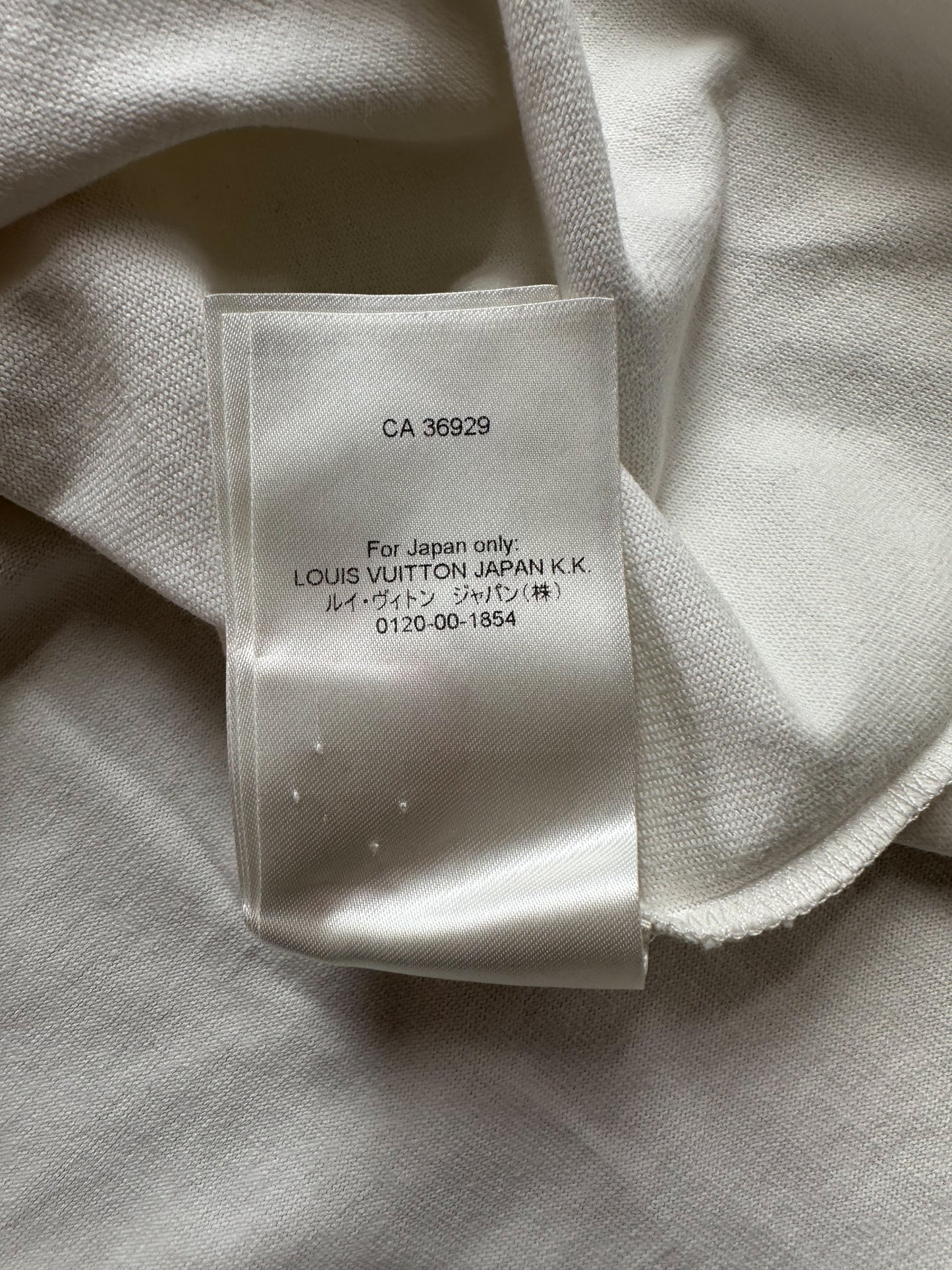 Louis Vuitton Nigo White & Red Embroidered Mockneck T-Shirt