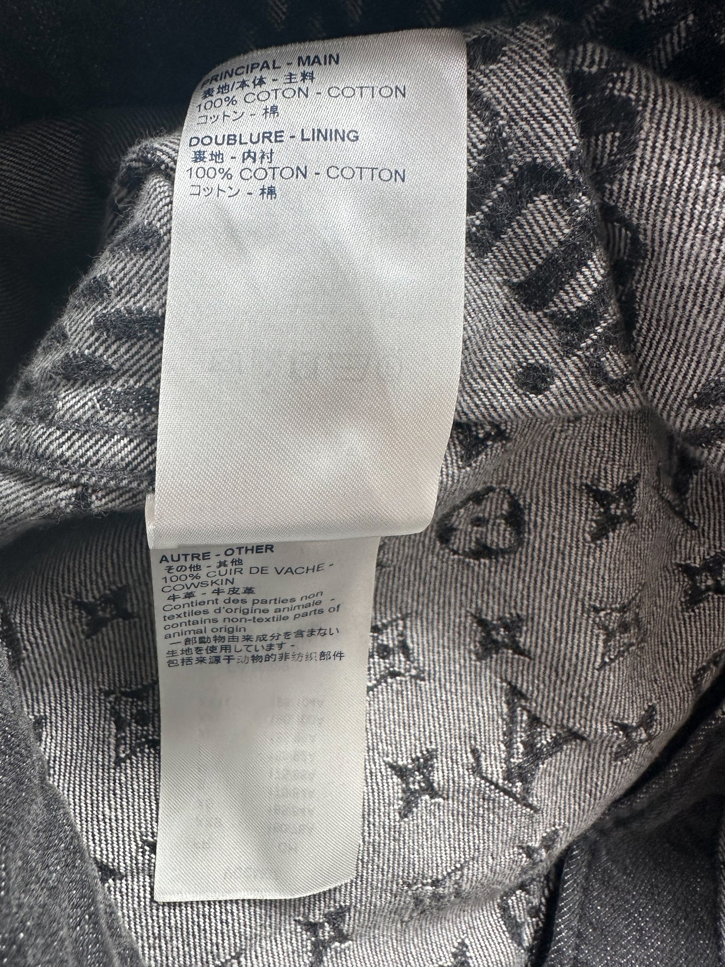 Louis Vuitton Nigo Grey Monogram Denim Jacket