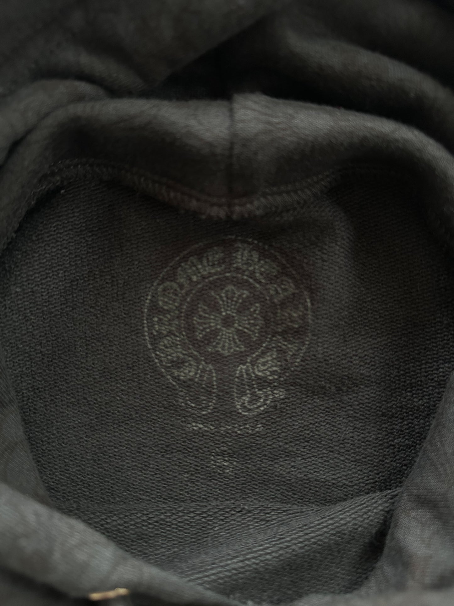 Chrome Hearts Black & White Horseshoe Jacquard Print Hoodie