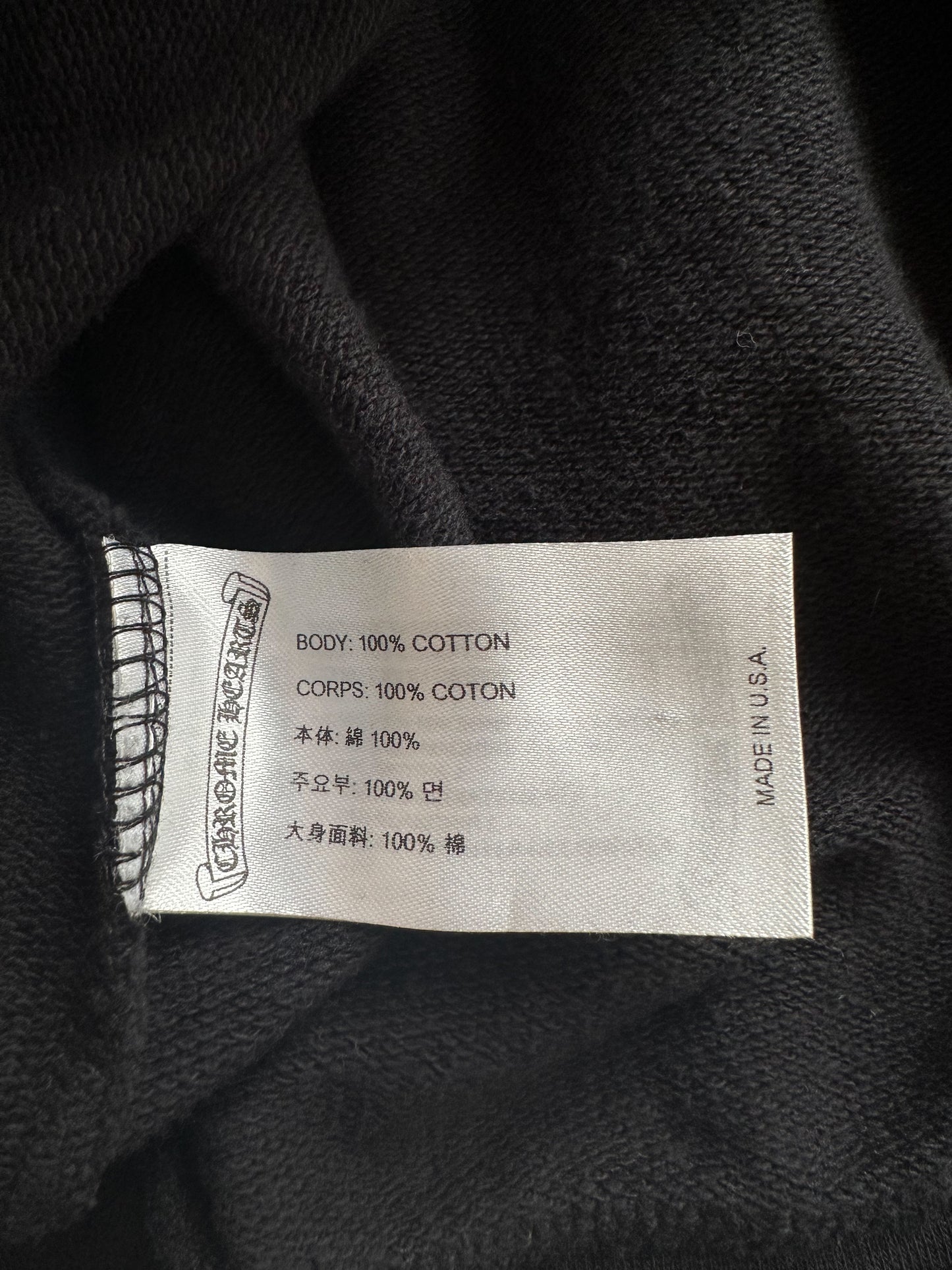 Chrome Hearts Black & White Horseshoe Jacquard Print Hoodie
