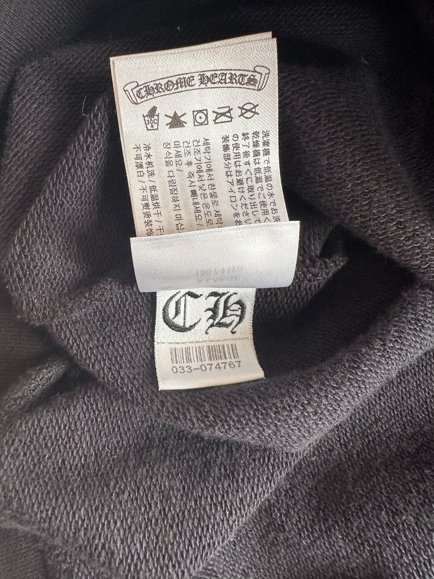 Chrome Hearts Black & White Horseshoe Jacquard Print Hoodie