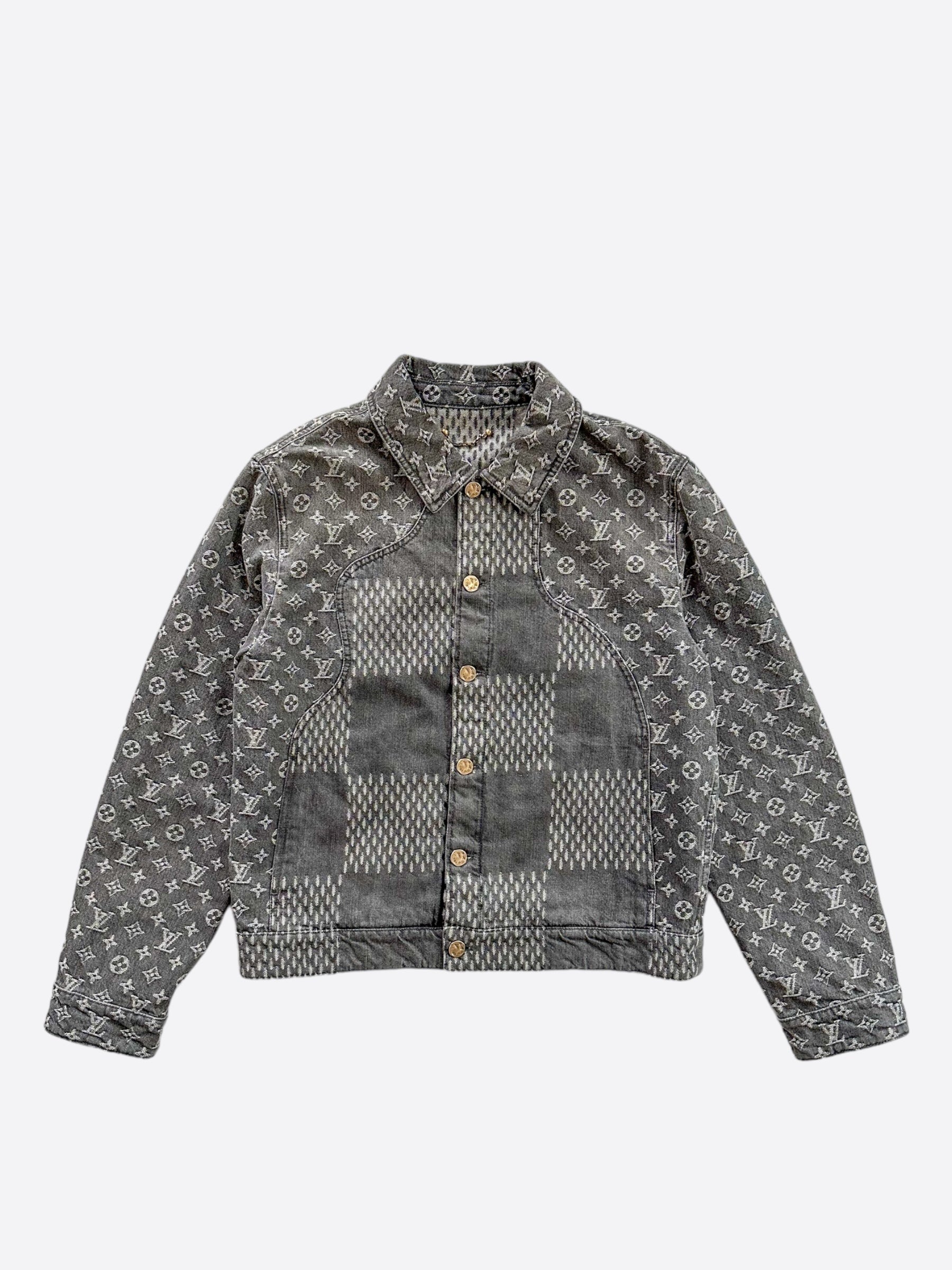 Louis Vuitton Nigo Grey Monogram Denim Jacket