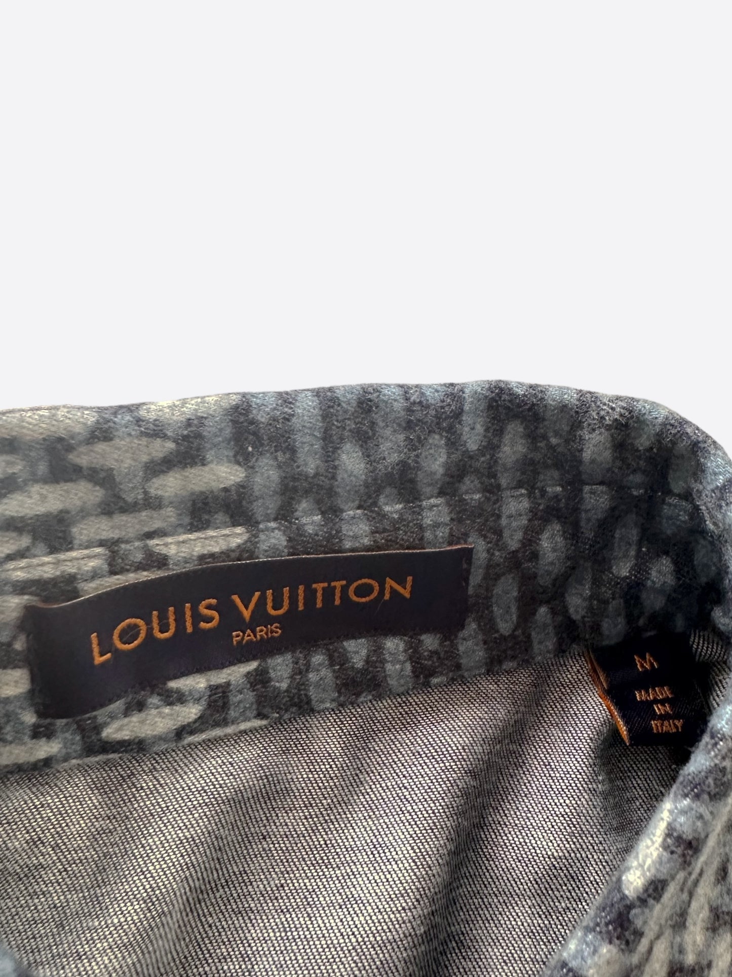 Louis Vuitton Nigo Navy Giant Damier Monogram Button Up Shirt
