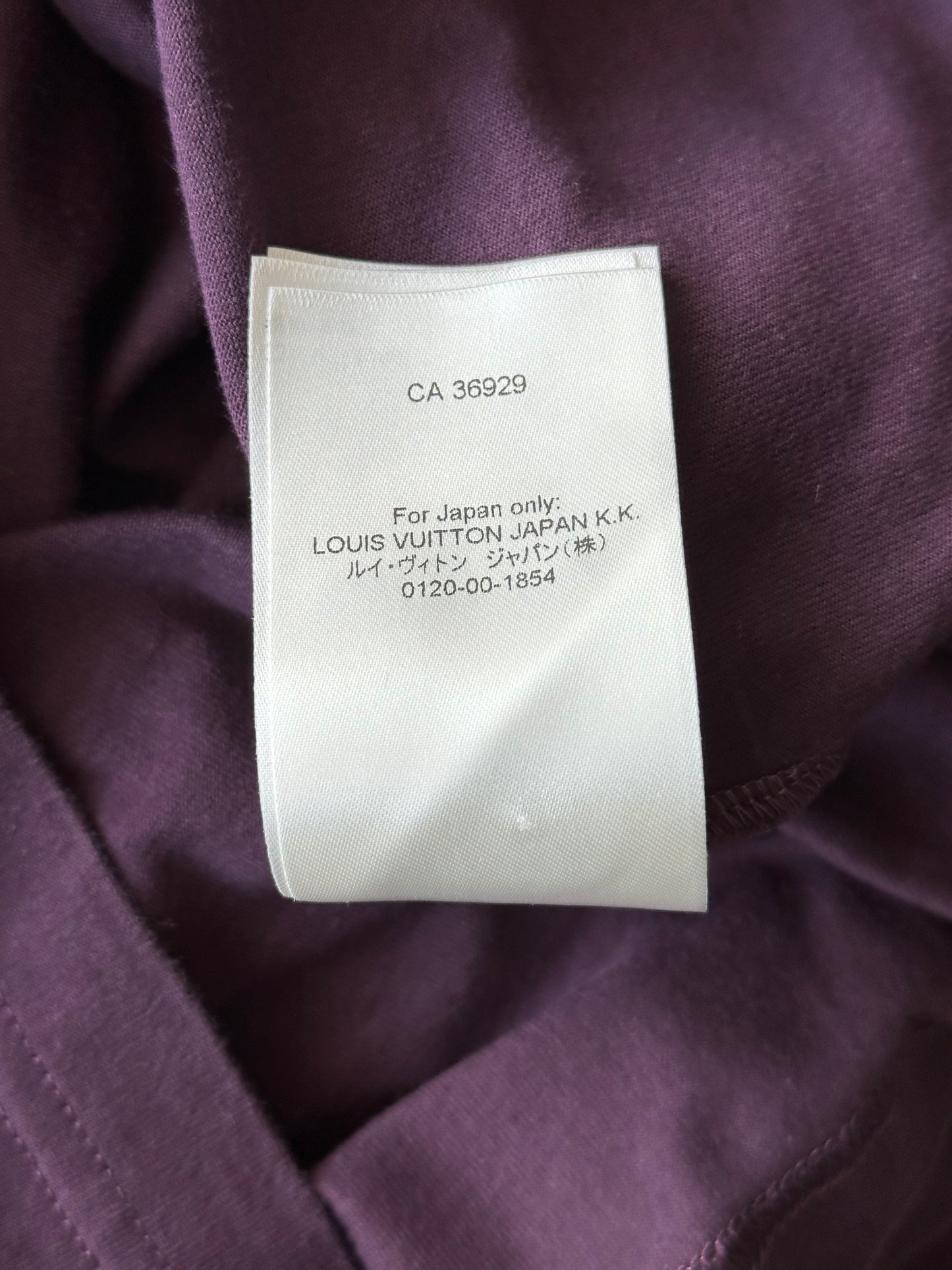 Louis Vuitton Burgundy Embossed Logo T-Shirt