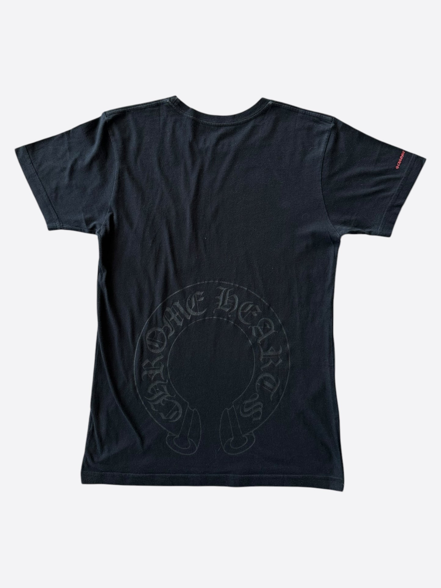 Chrome Hearts Black Horseshoe Logo T-Shirt